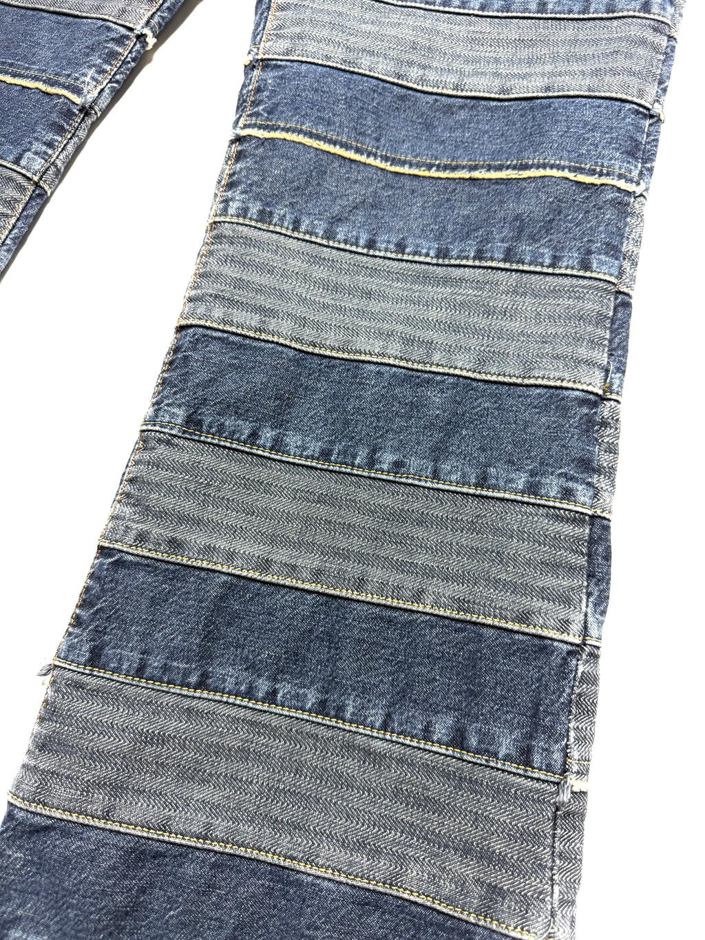 Hysteric Glamour Kinky Hagi Stripe Patch Denim Flared Jean 90s