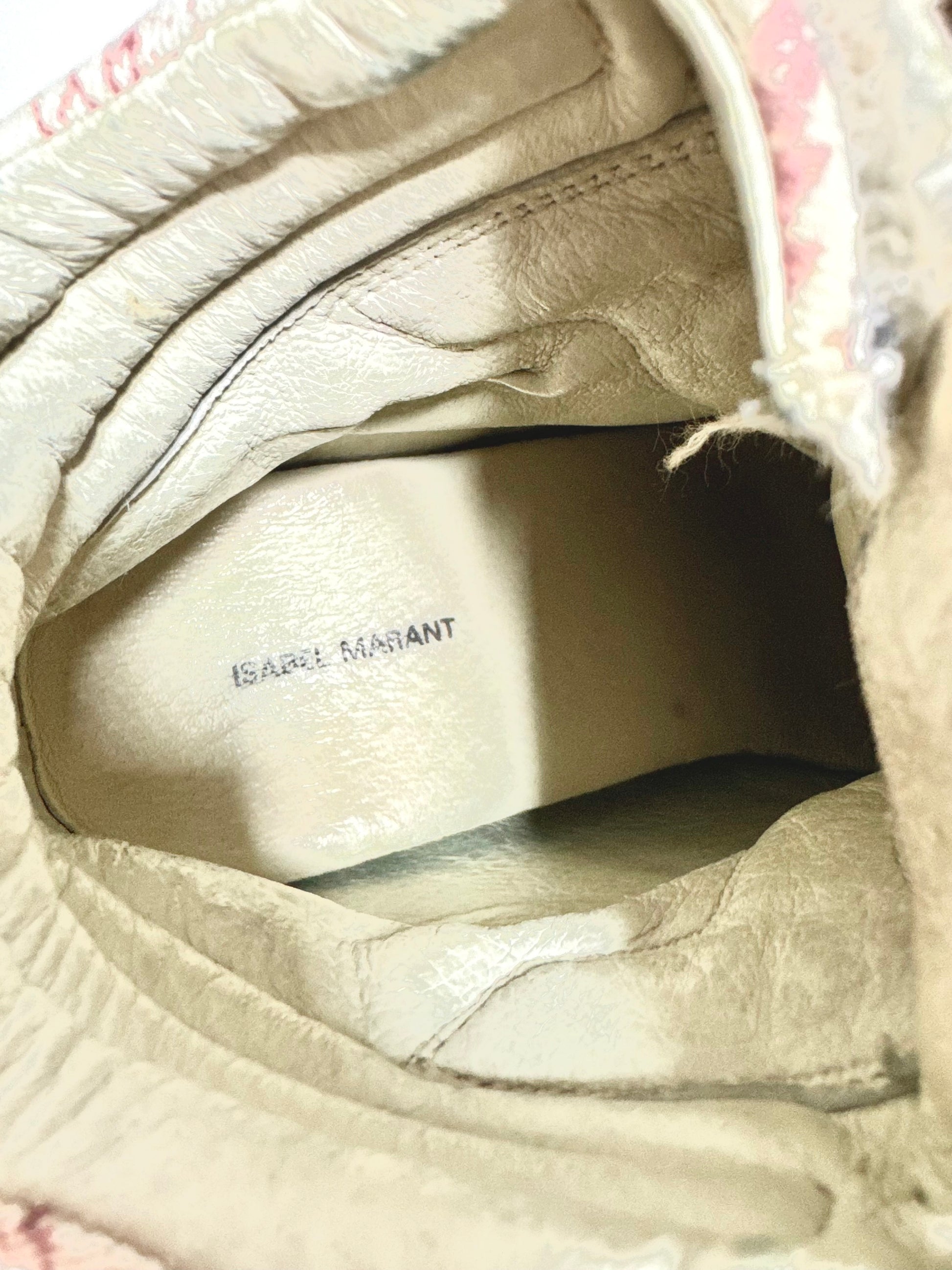 Isabel Marant Ecru Canaee Floral Print Shoe