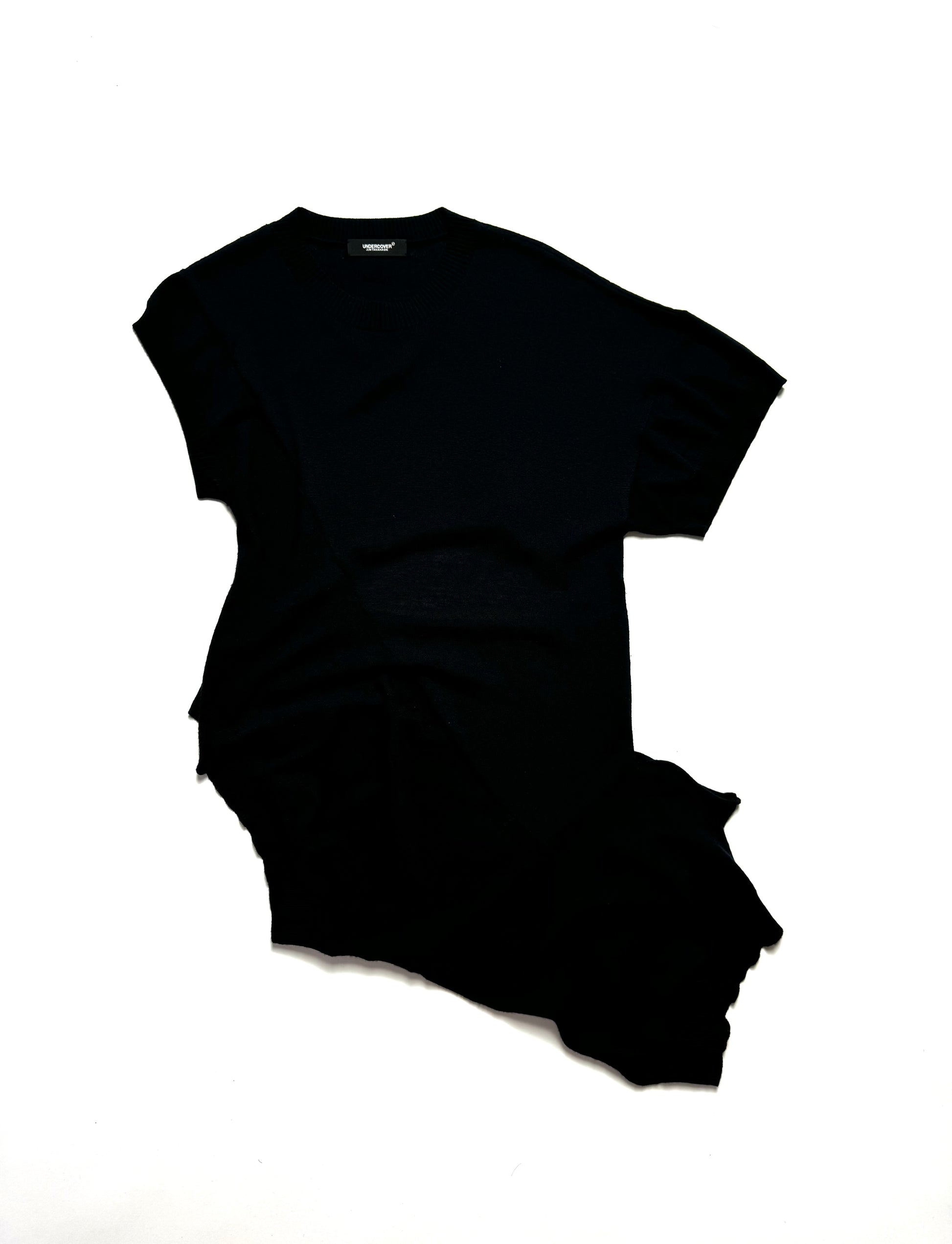 Undercover Asymmetric Black Pull Over Knit Dress