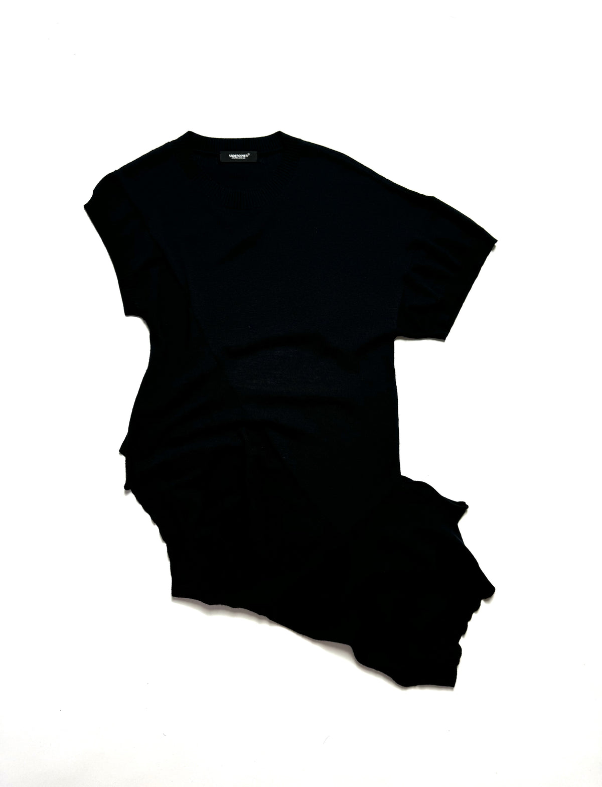Undercover Asymmetric Black Pull Over Knit Dress