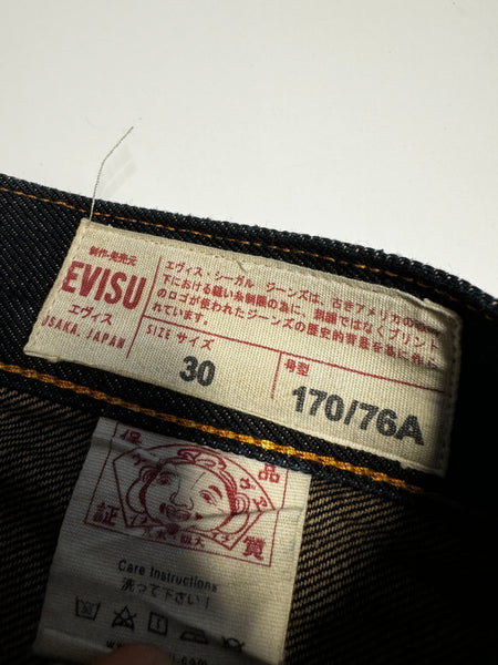 Evisu No.3 White Daicock Denim Short Jort