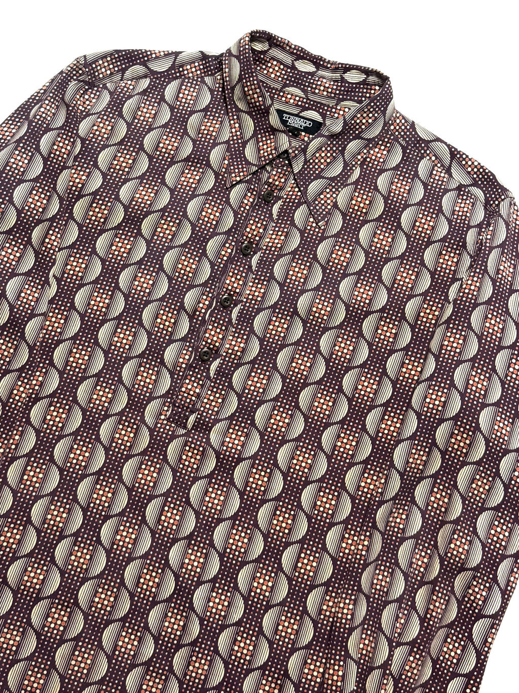 TORNADO MART Dotted Long Sleeve Shirt Red