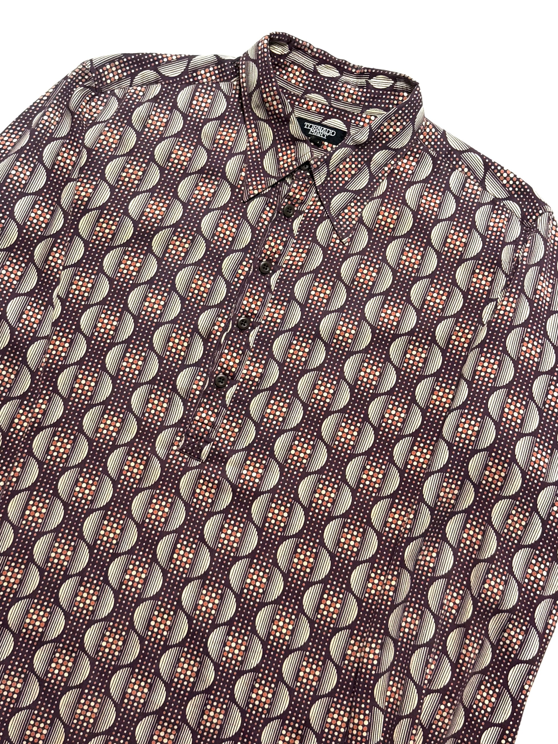 TORNADO MART Dotted Long Sleeve Shirt Red