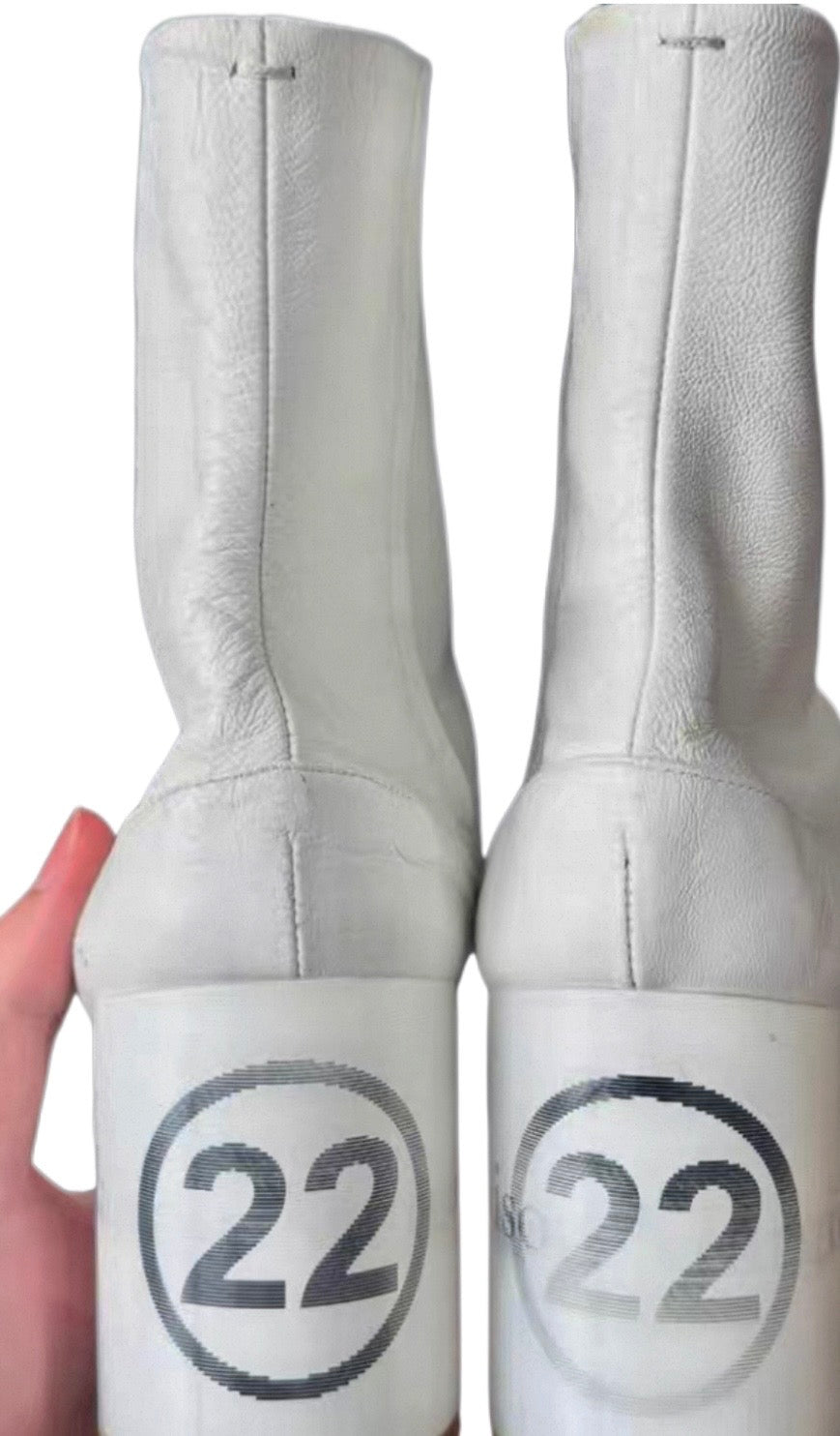 Maison Margiela Tabi White Leather Boot