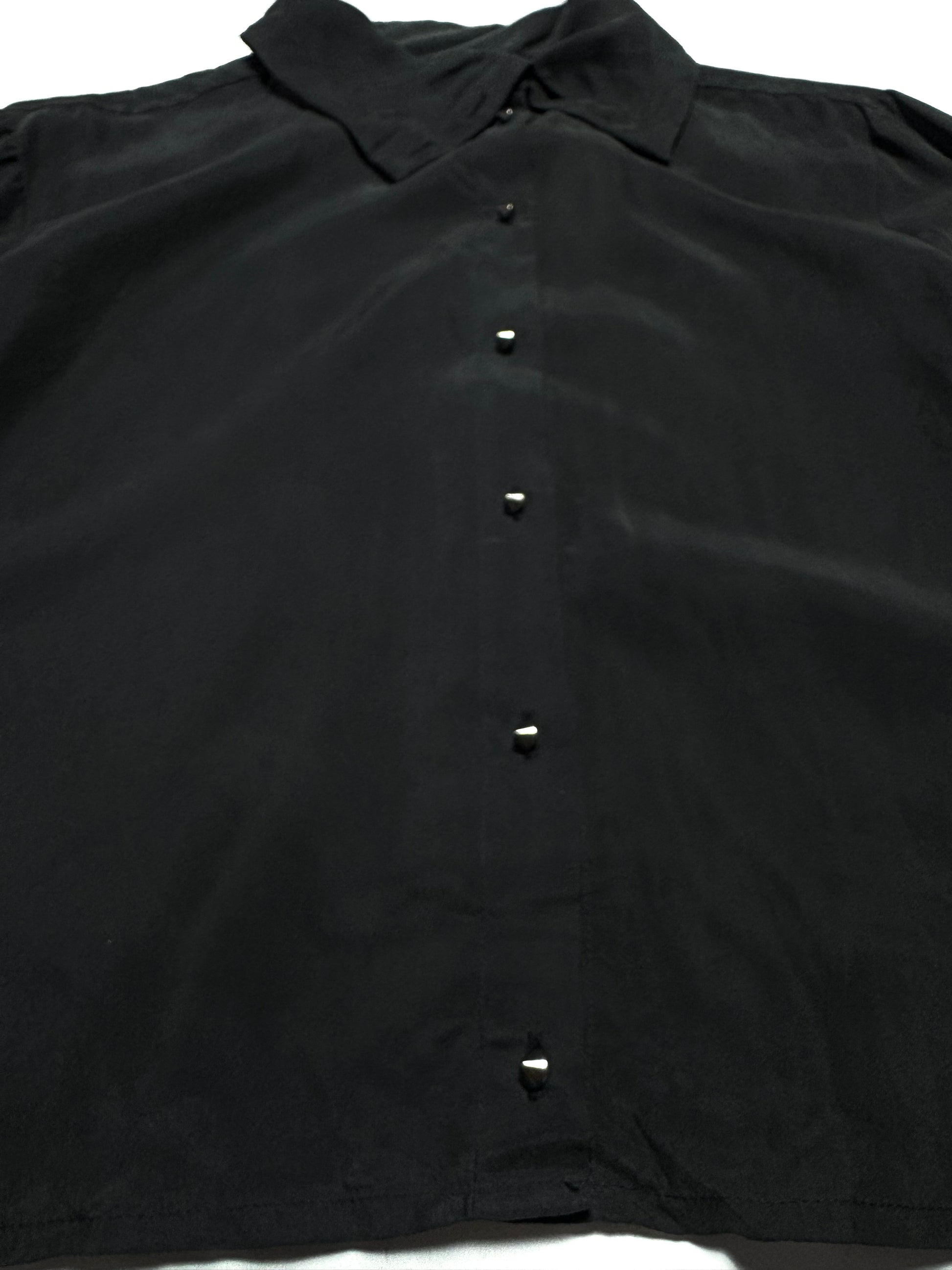Diesel Black Asymmetrical Collar Shirt