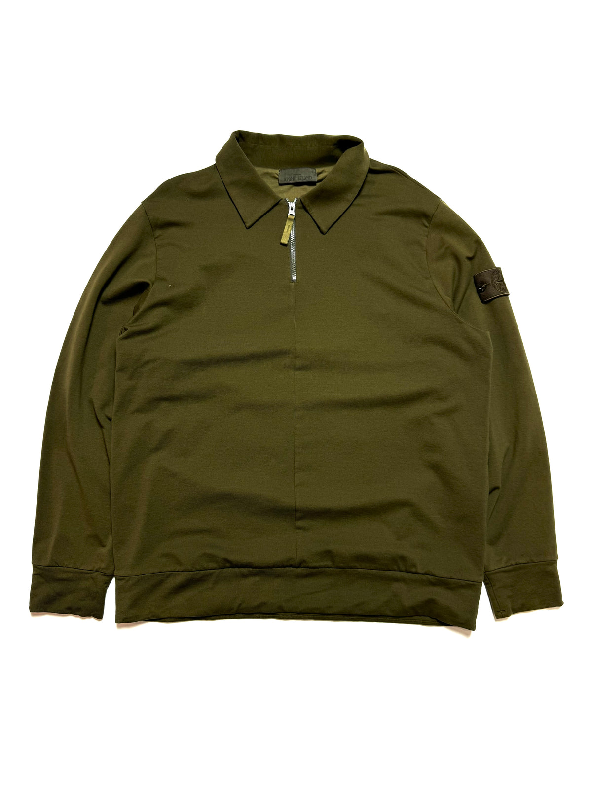 Stone Island Ghost Green Quater-zip Shirt