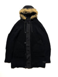 Diesel Black Knitted Fur Coat