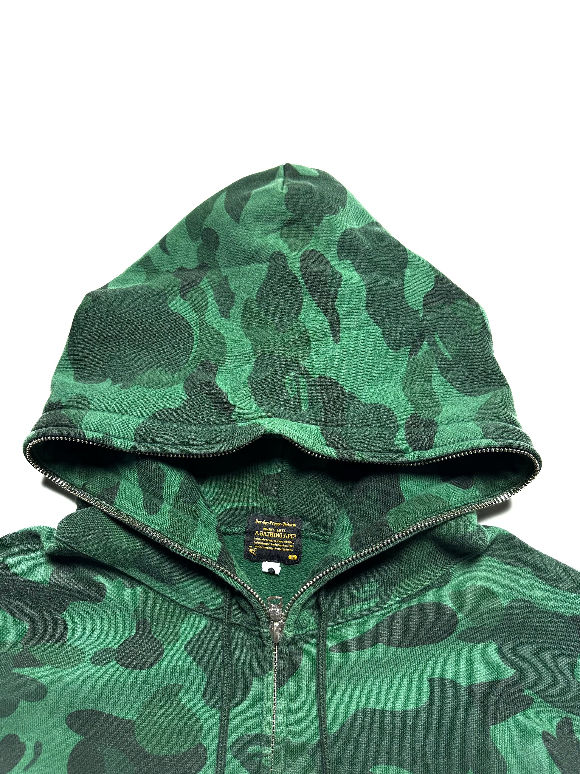 BAPE OG Green Camo Full Zip Hoodie 2010s (Shibuya Camo)