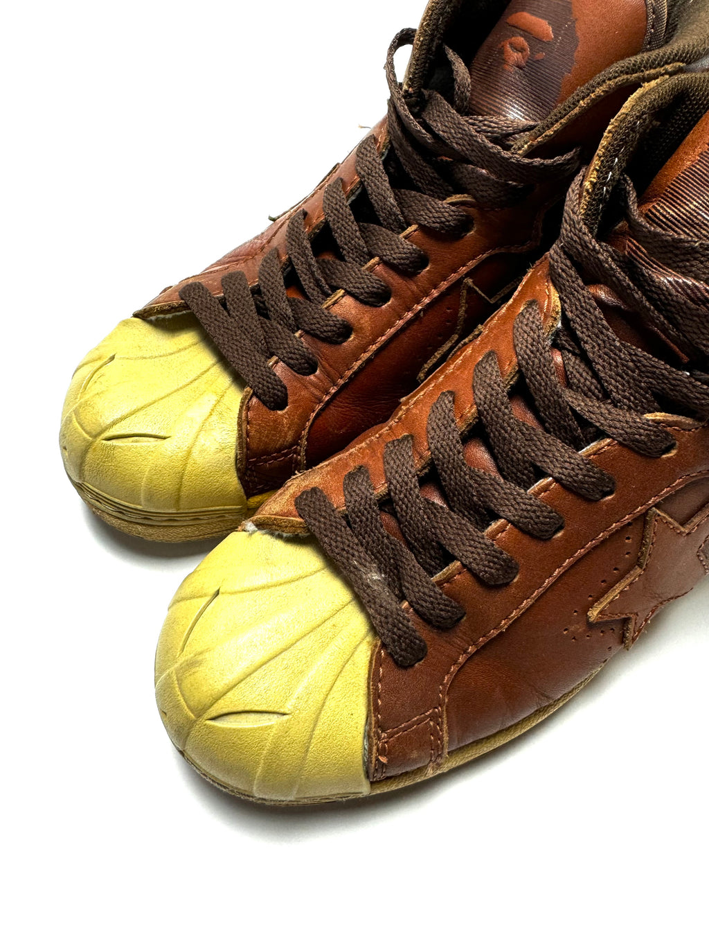 BAPE Oil Brown Leather Skullsta 2012