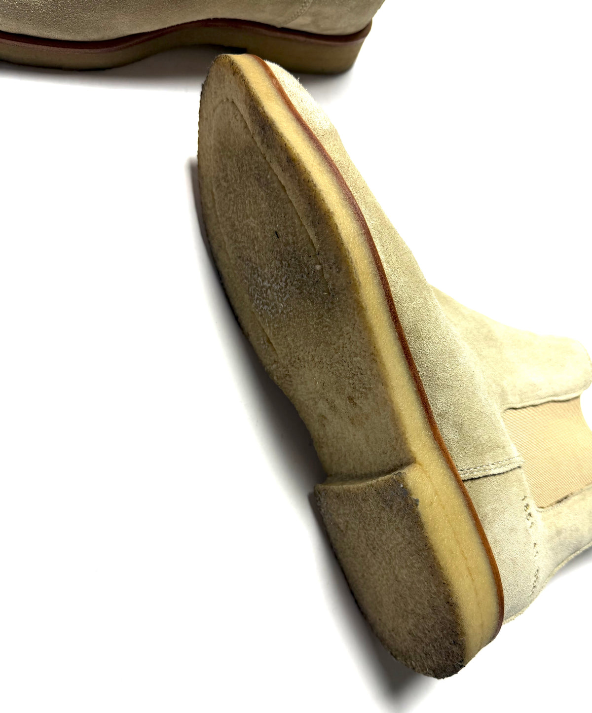 Common Projects Beige Tan Brown Suede Leather Chelsea Boots