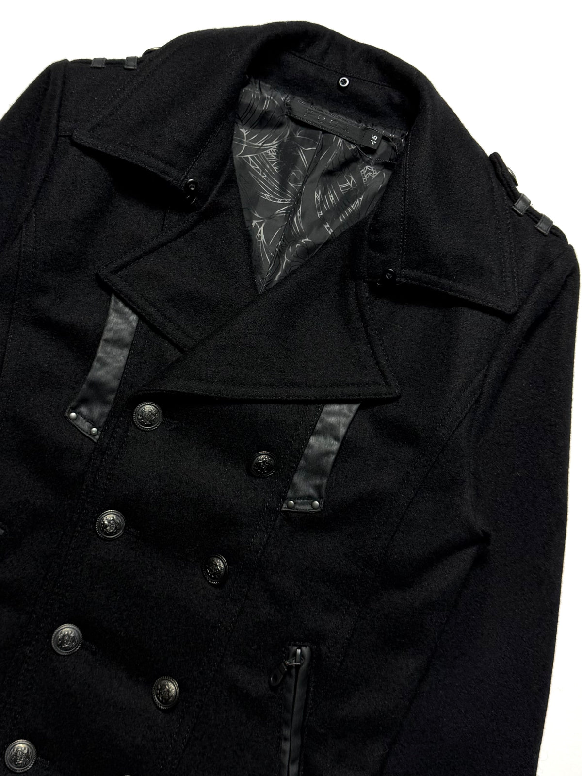 FUGA Double Breasted Wool Napoleon Jacket