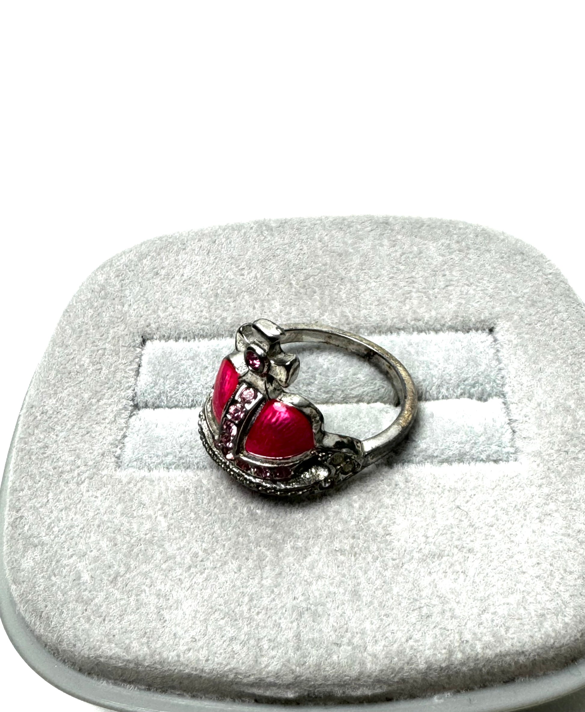 Vivienne Westwood Red Heart Ring
