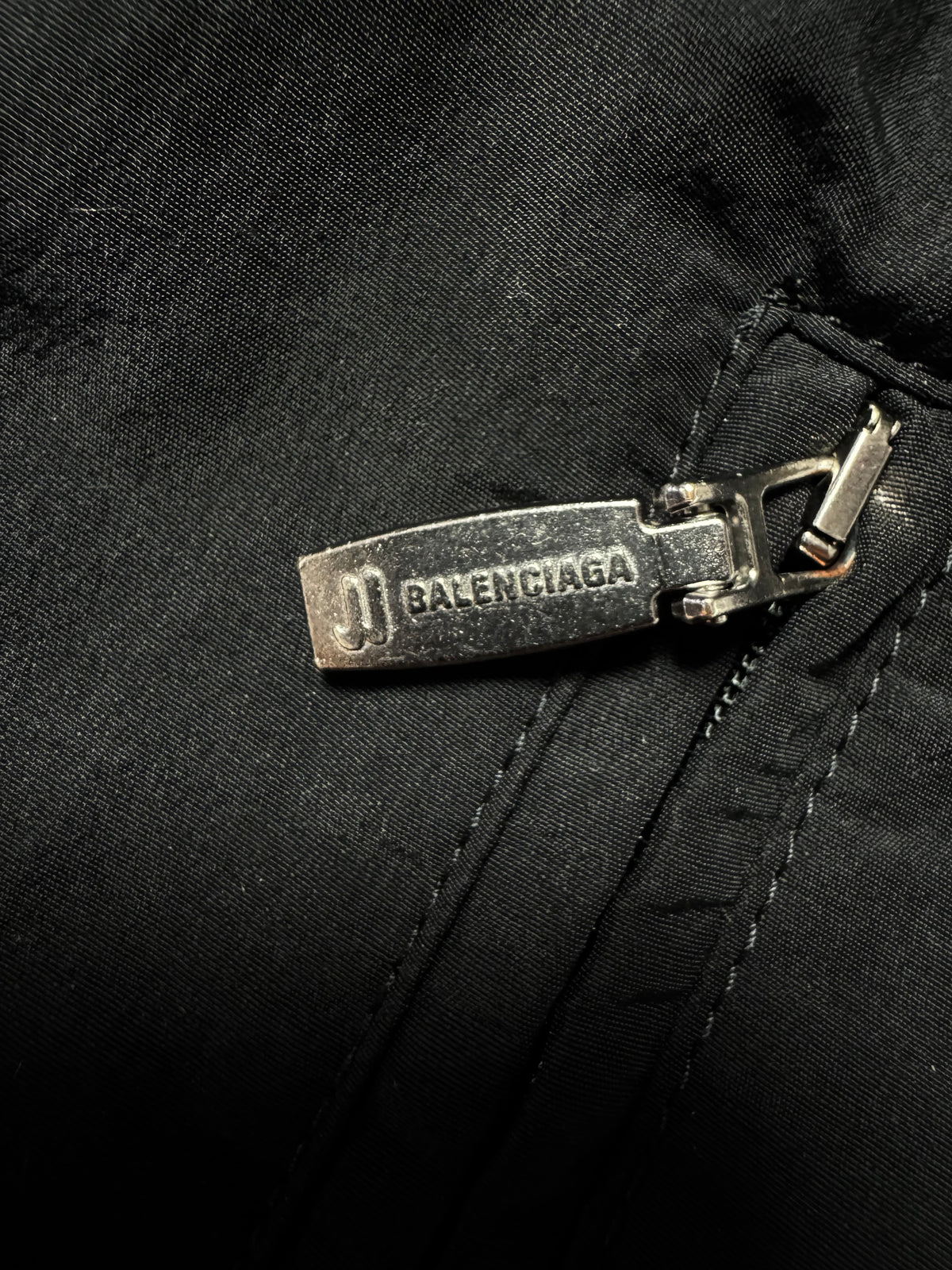 Balenciaga Unifit Sporty B Logo Track Black Nylon Pant