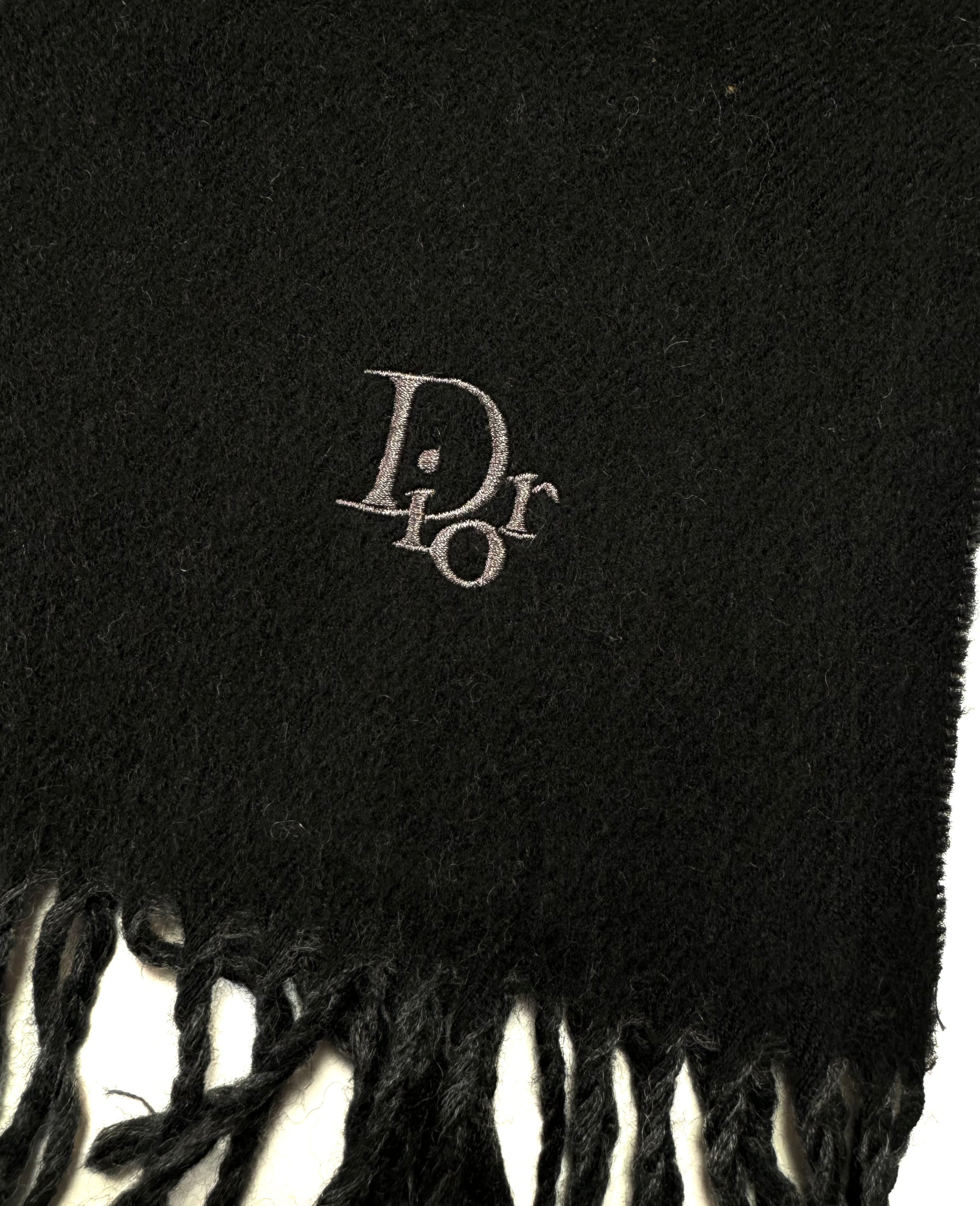 Christian Dior Vintage Black Scarf