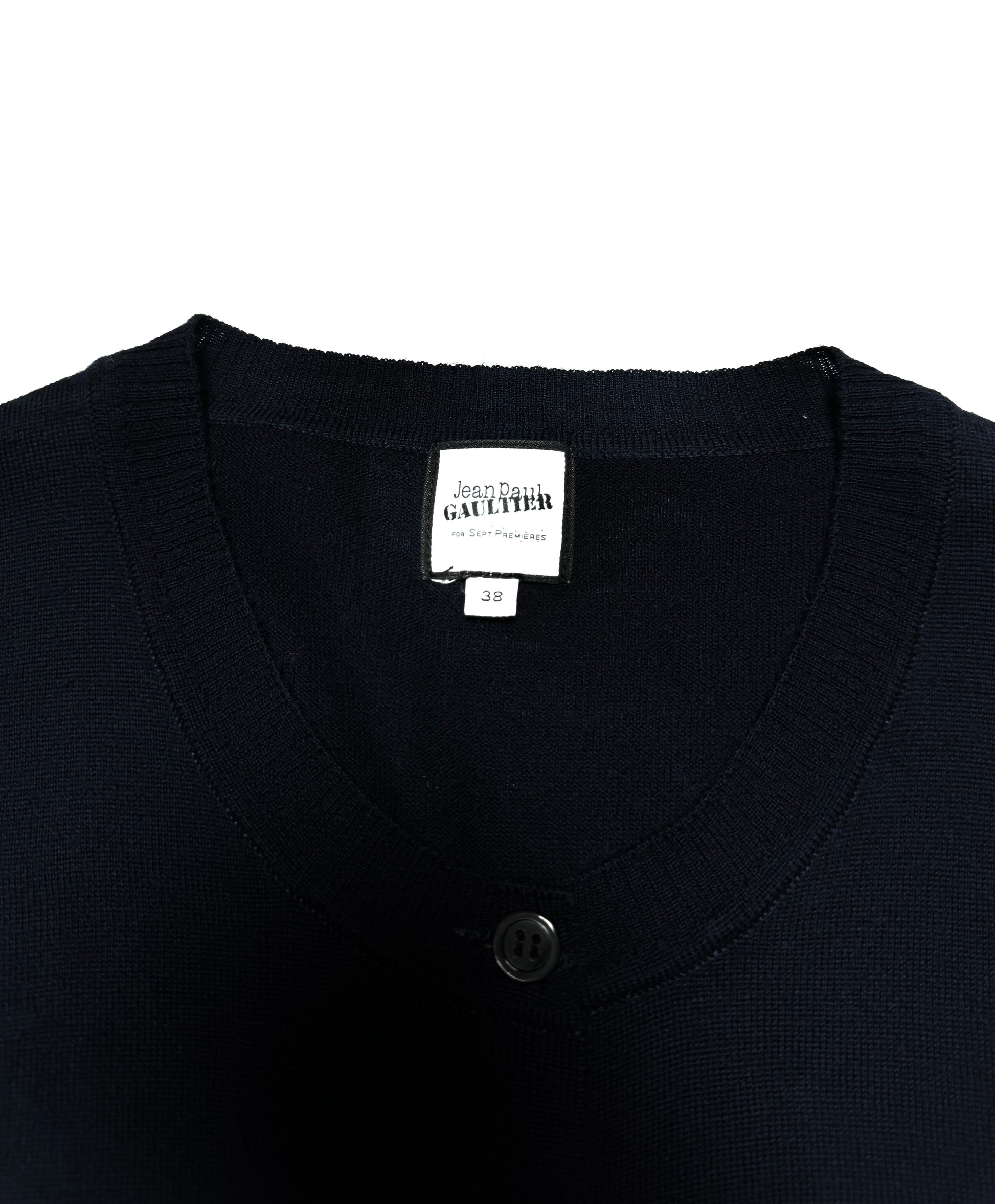 Jean Paul Gaultier Pins Navy Cardigan