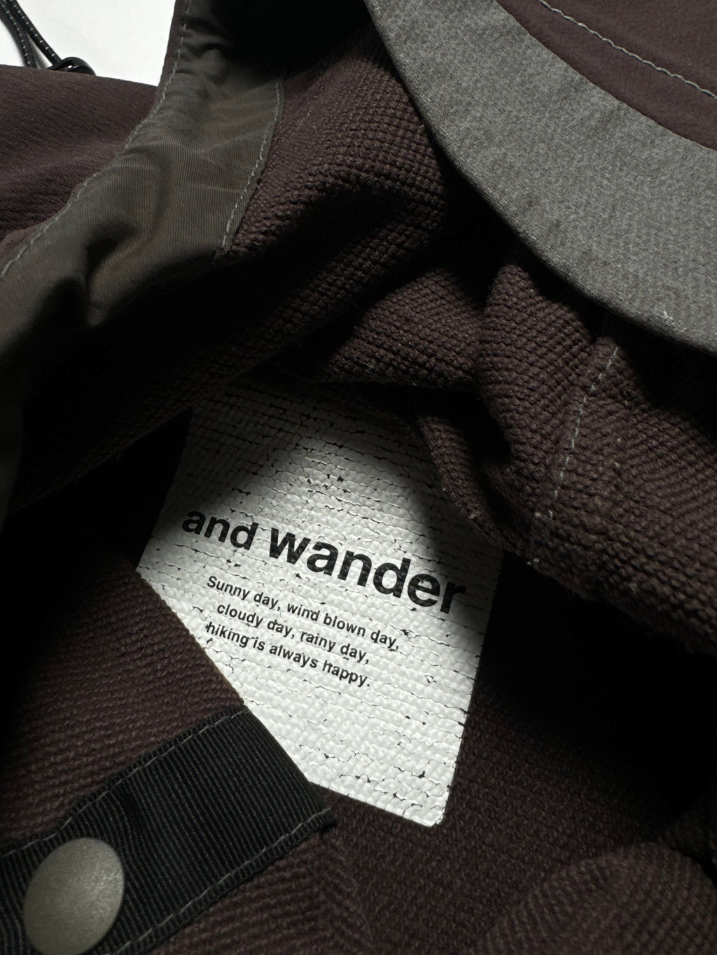 And Wander Logo-Print Nylon Hooded Anorak Parka Maroon
