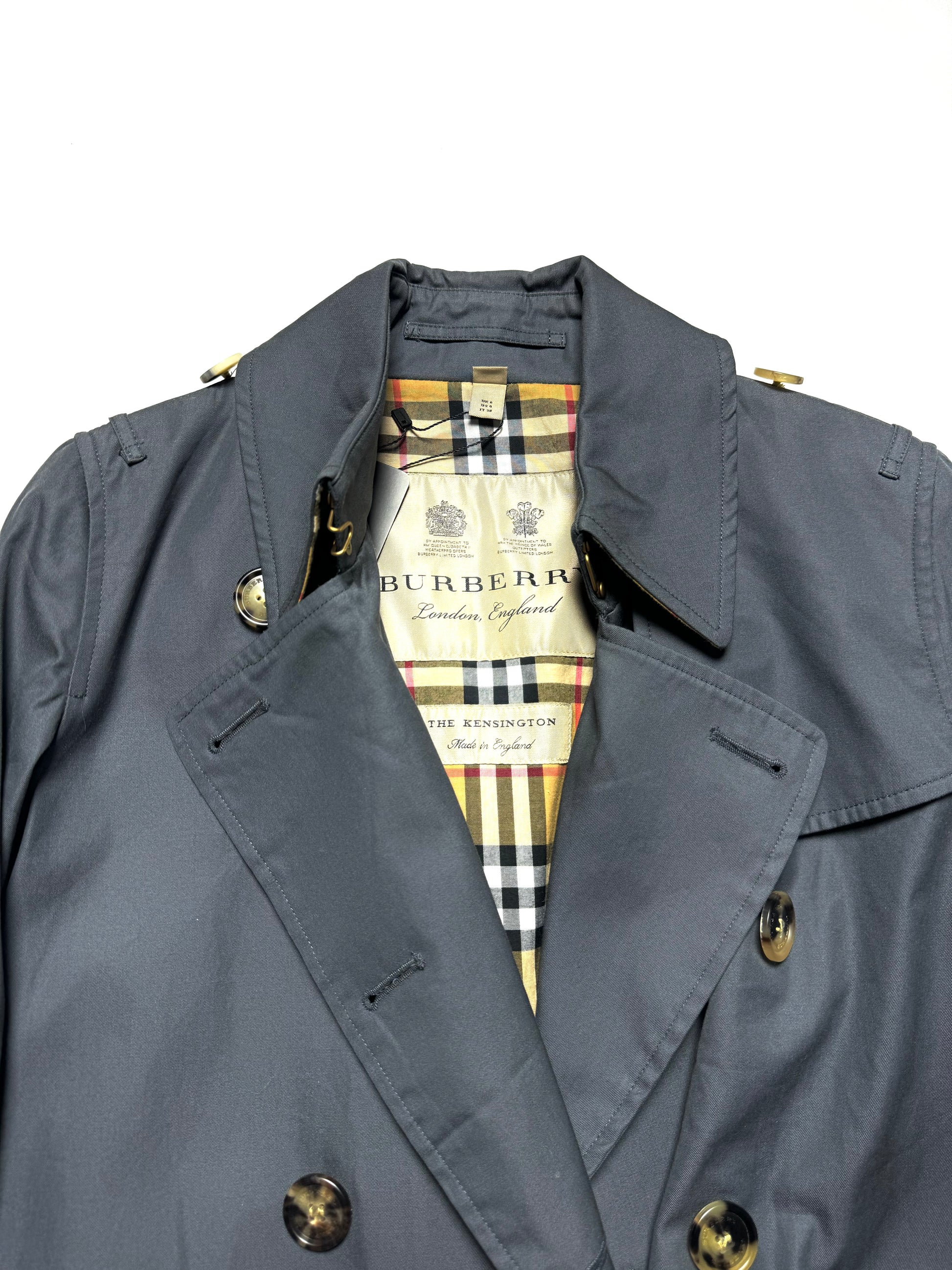 Burberry Dark Grey Trench Coat