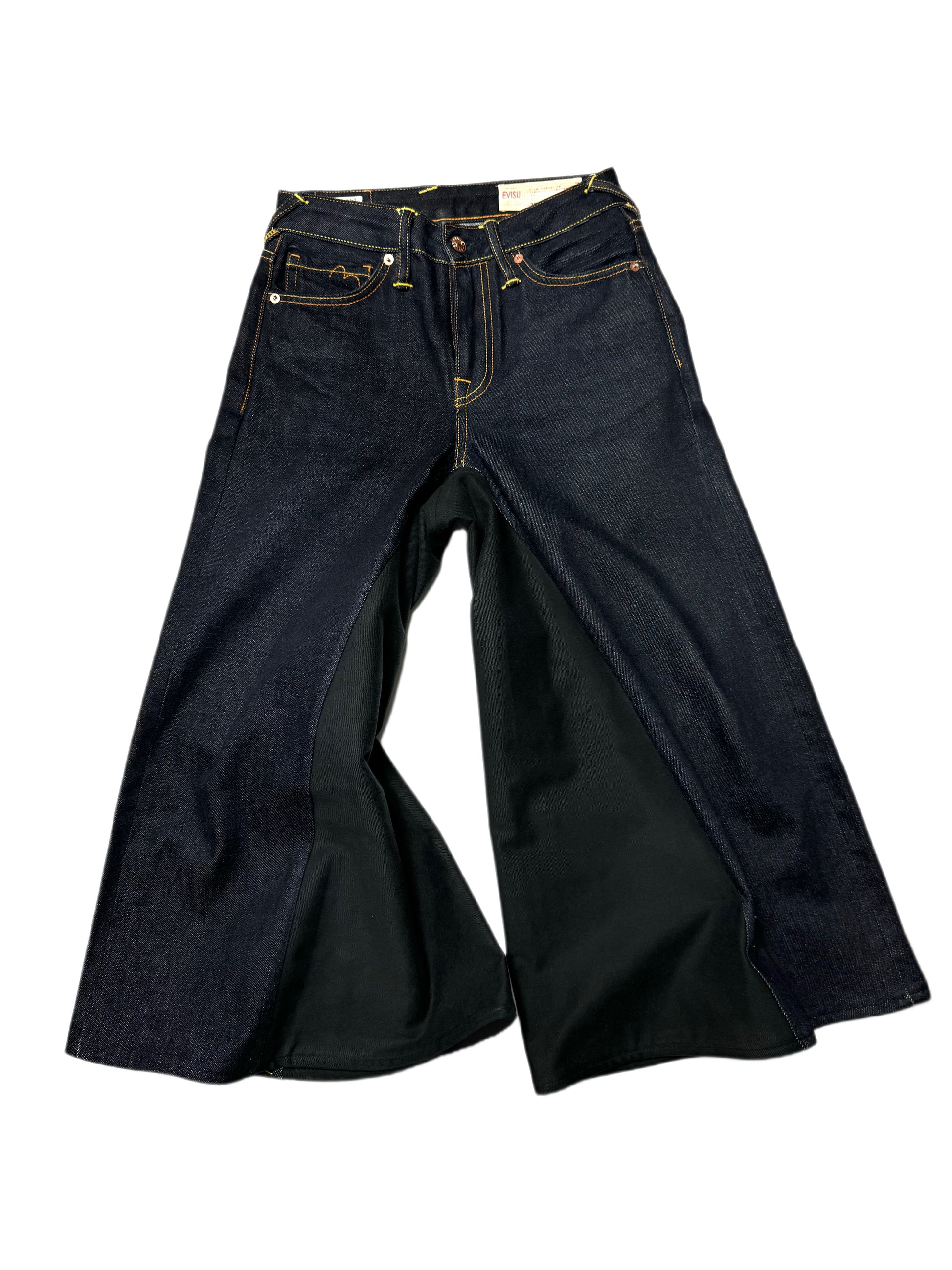 Evisu Remake Sakura Dragon White Brushed Daicock Denim Jean