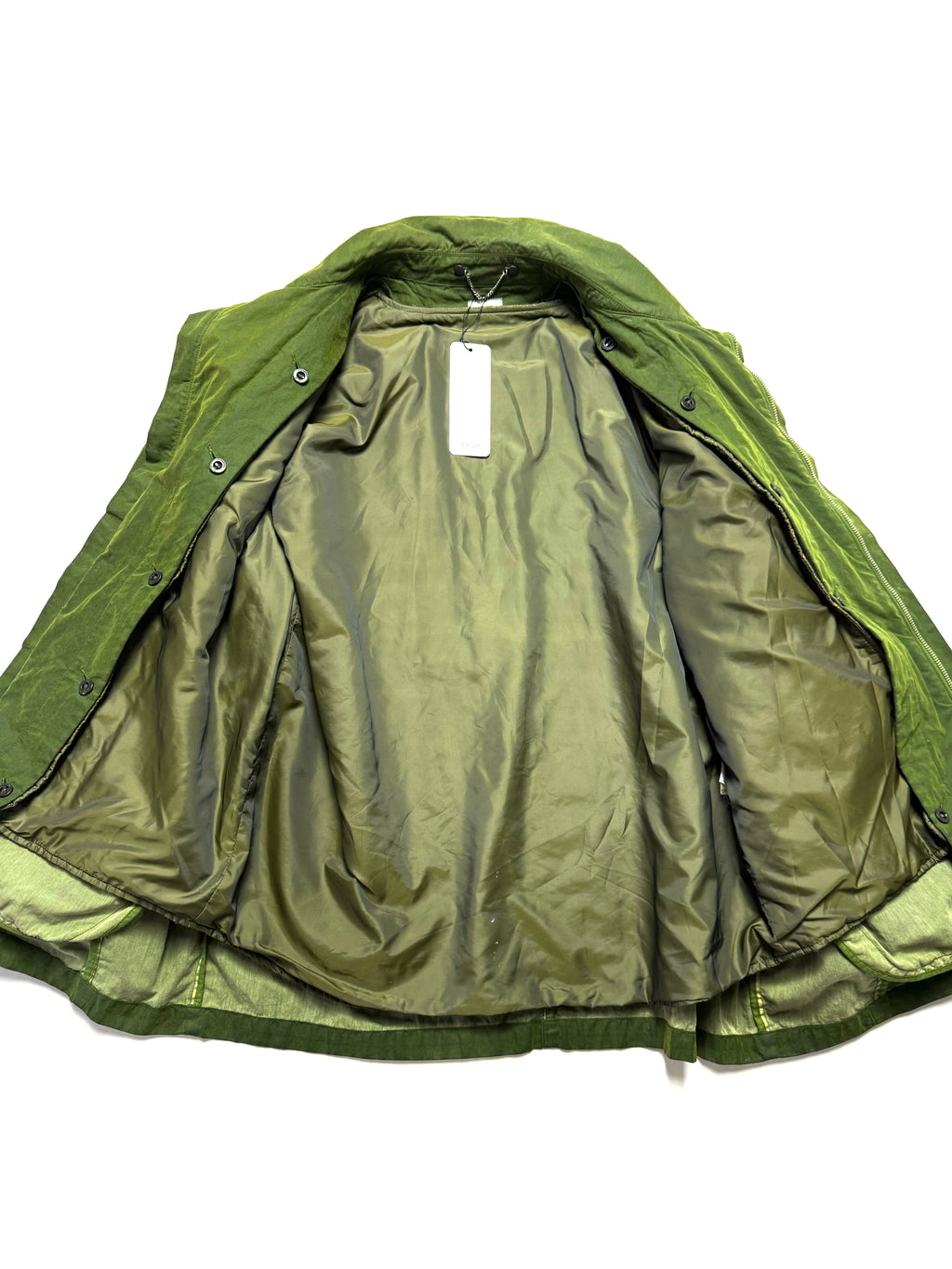 C.P. Company Army Green Insulted Layer Wax Puff Jacket