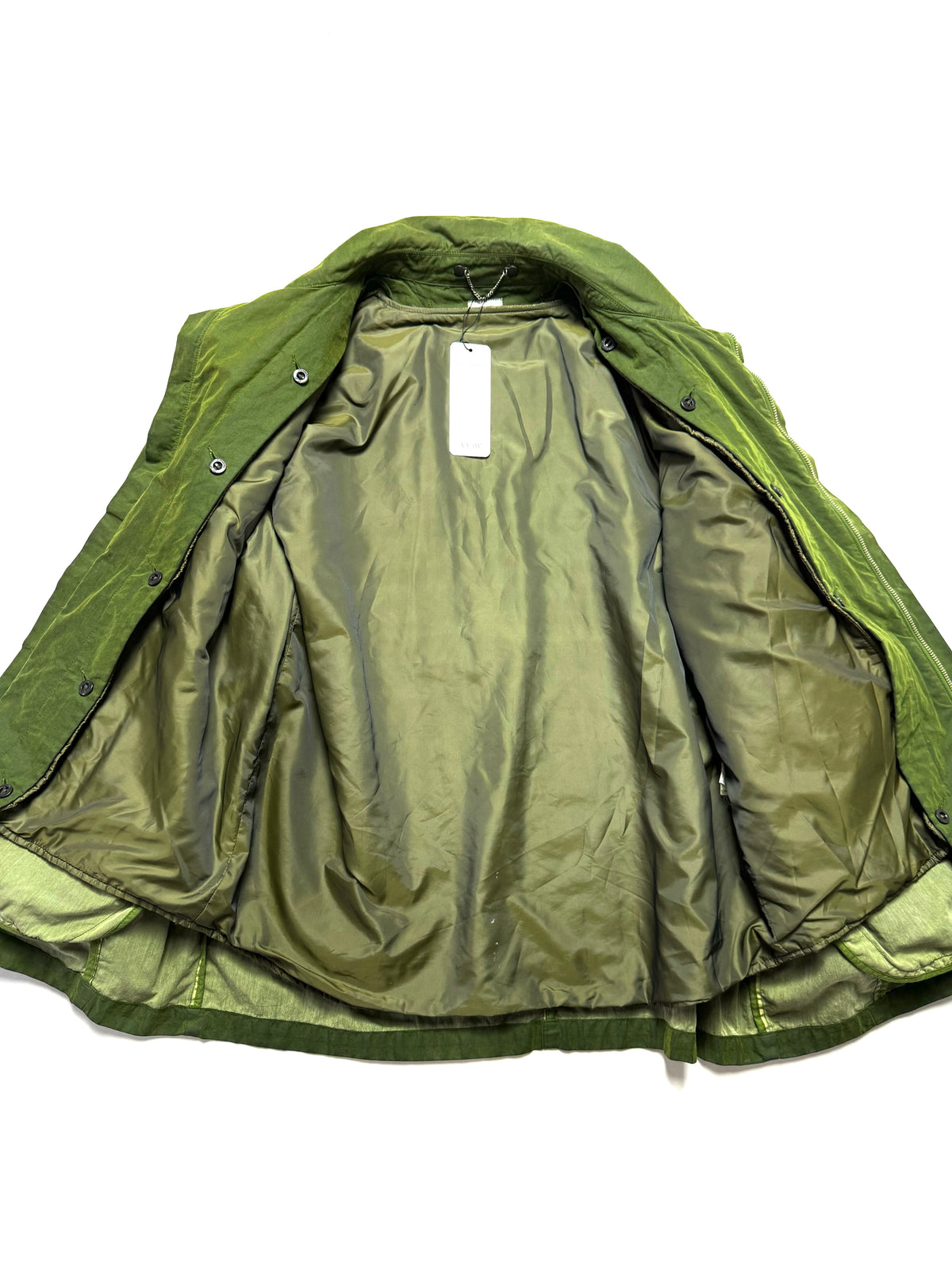 C.P. Company Army Green Insulted Layer Wax Puff Jacket
