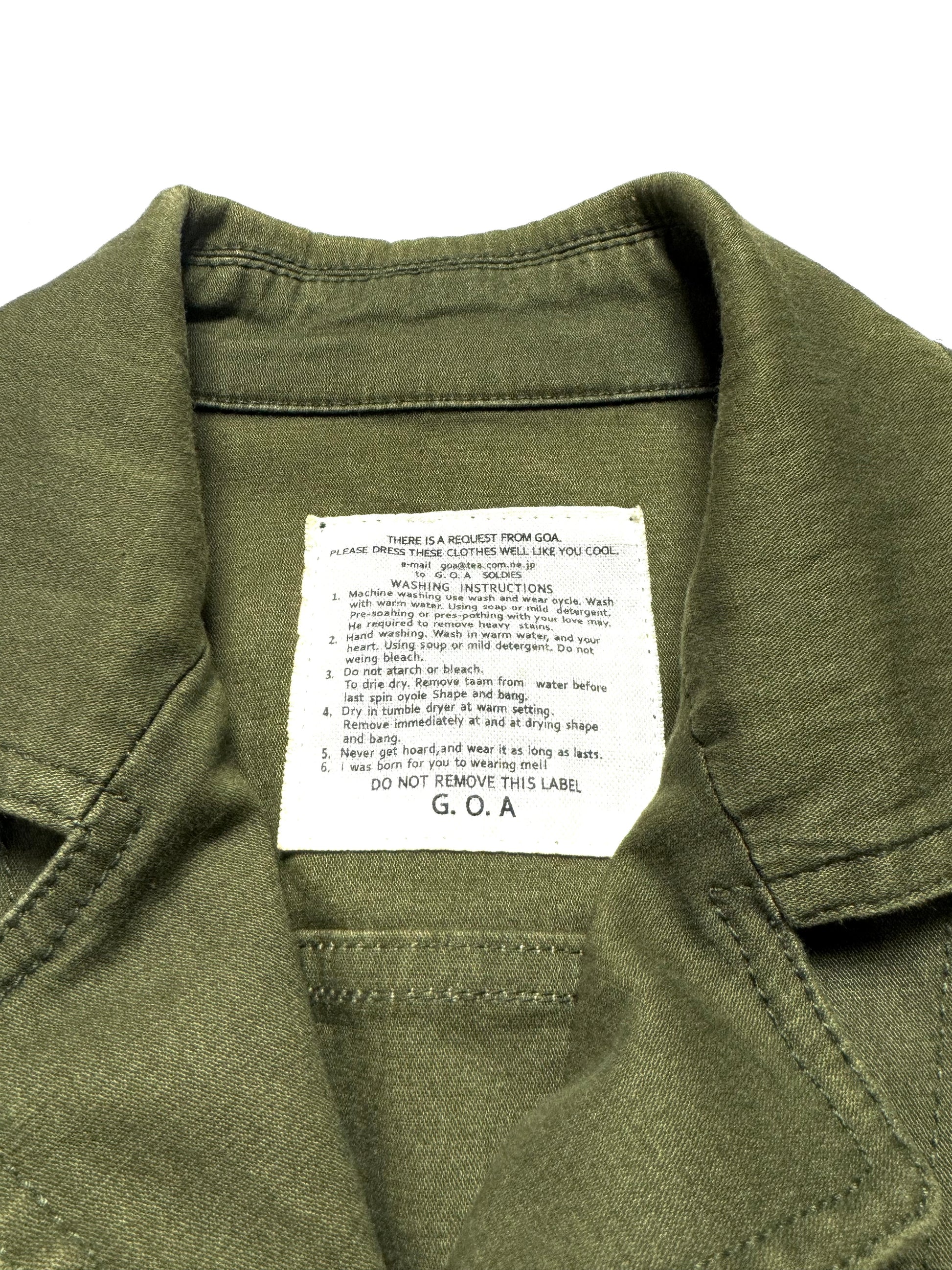 G.O.A Army Green Military Jacket 2000s