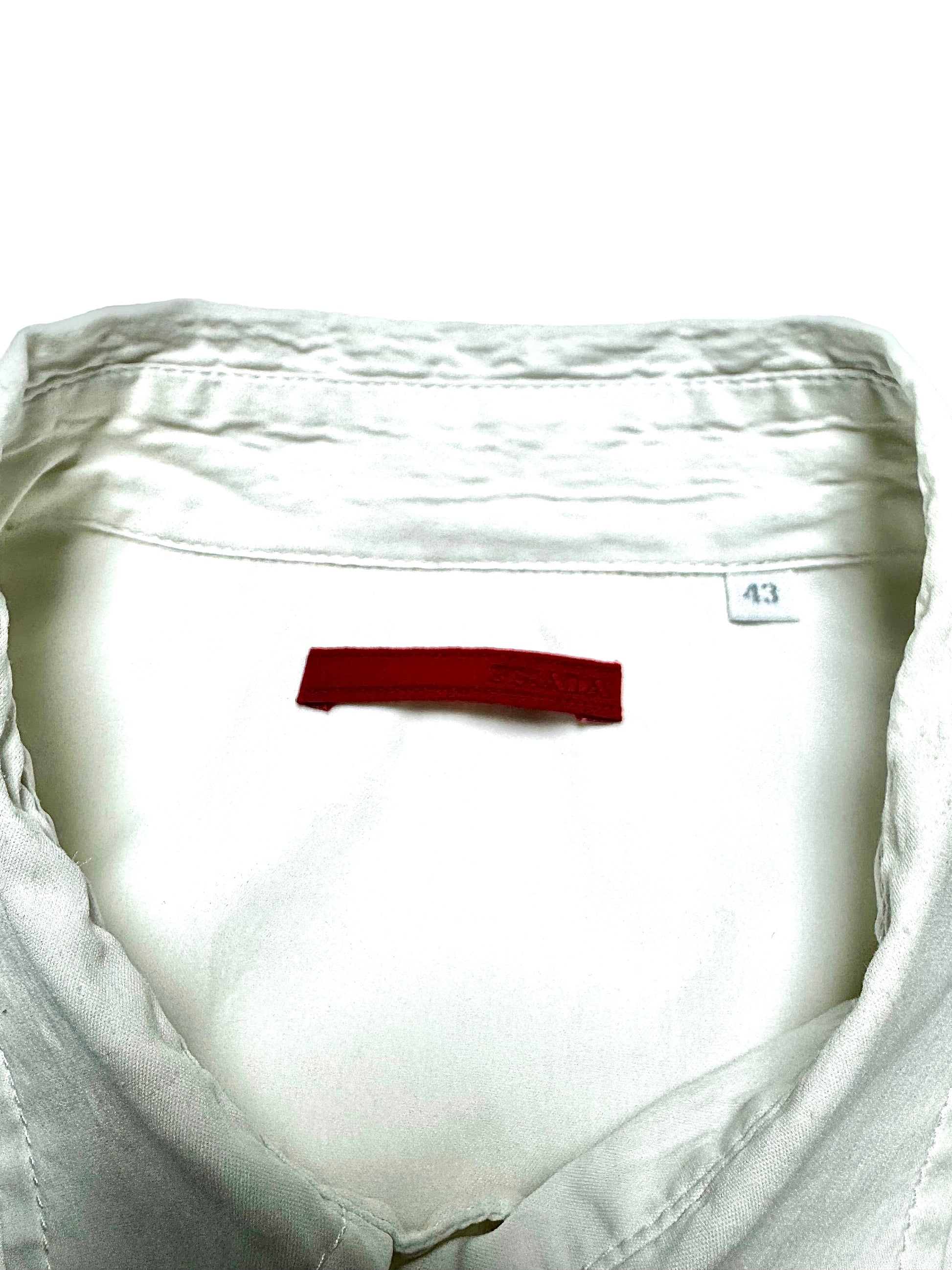 Prada White Chest Pocket White Shirt 2008