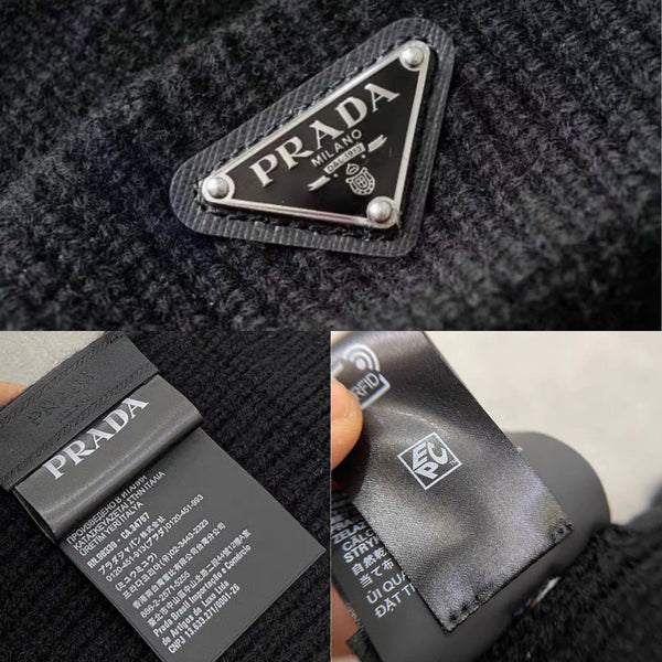 PRADA Wool Black Beanie