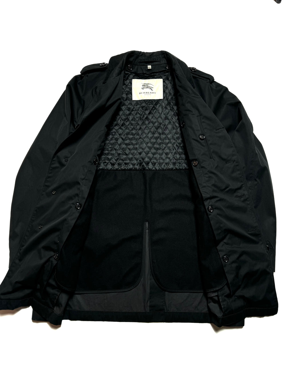 Burberry Trench Coat Black Detachable Vest