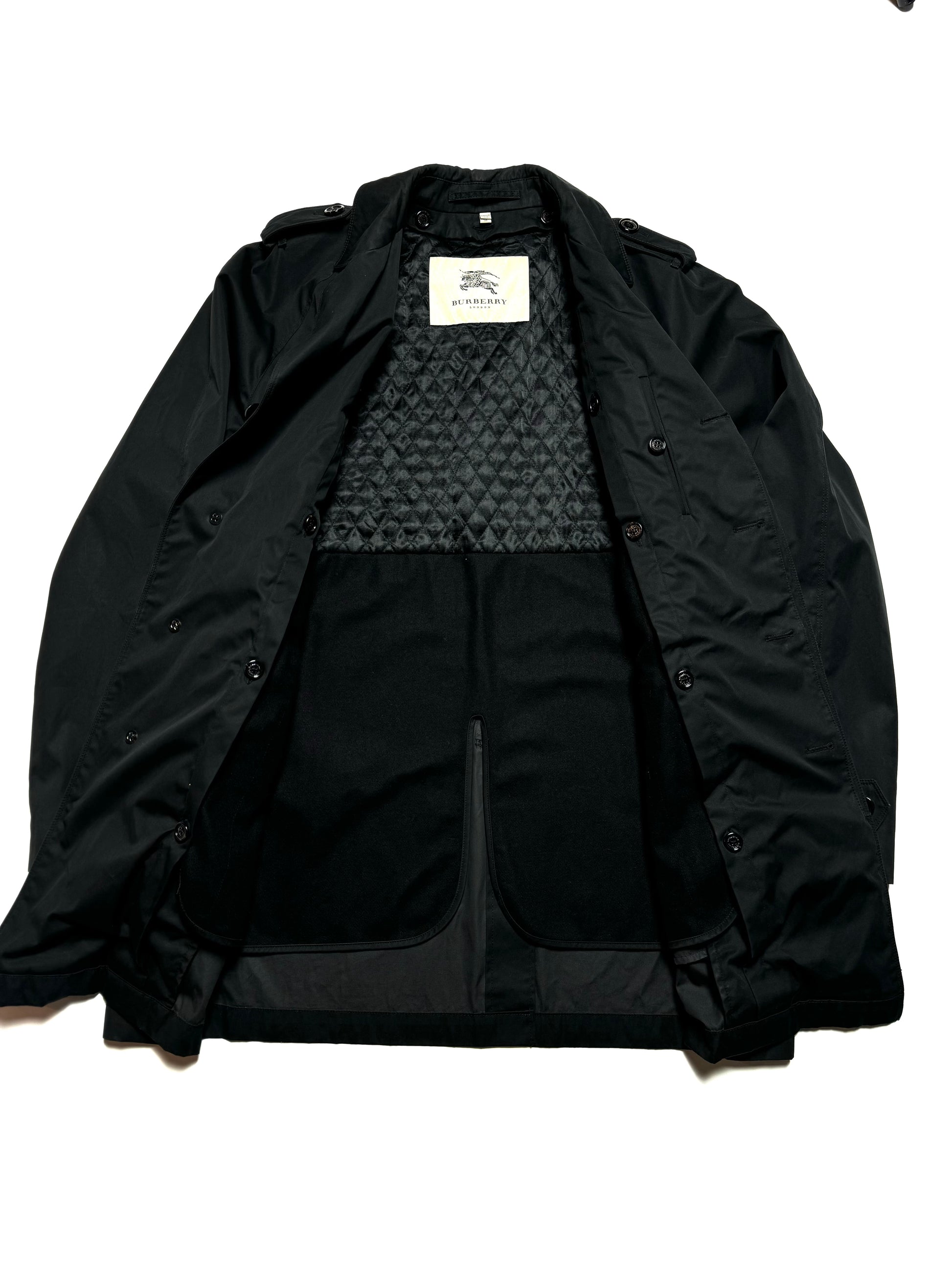 Burberry Trench Coat Black Detachable Vest