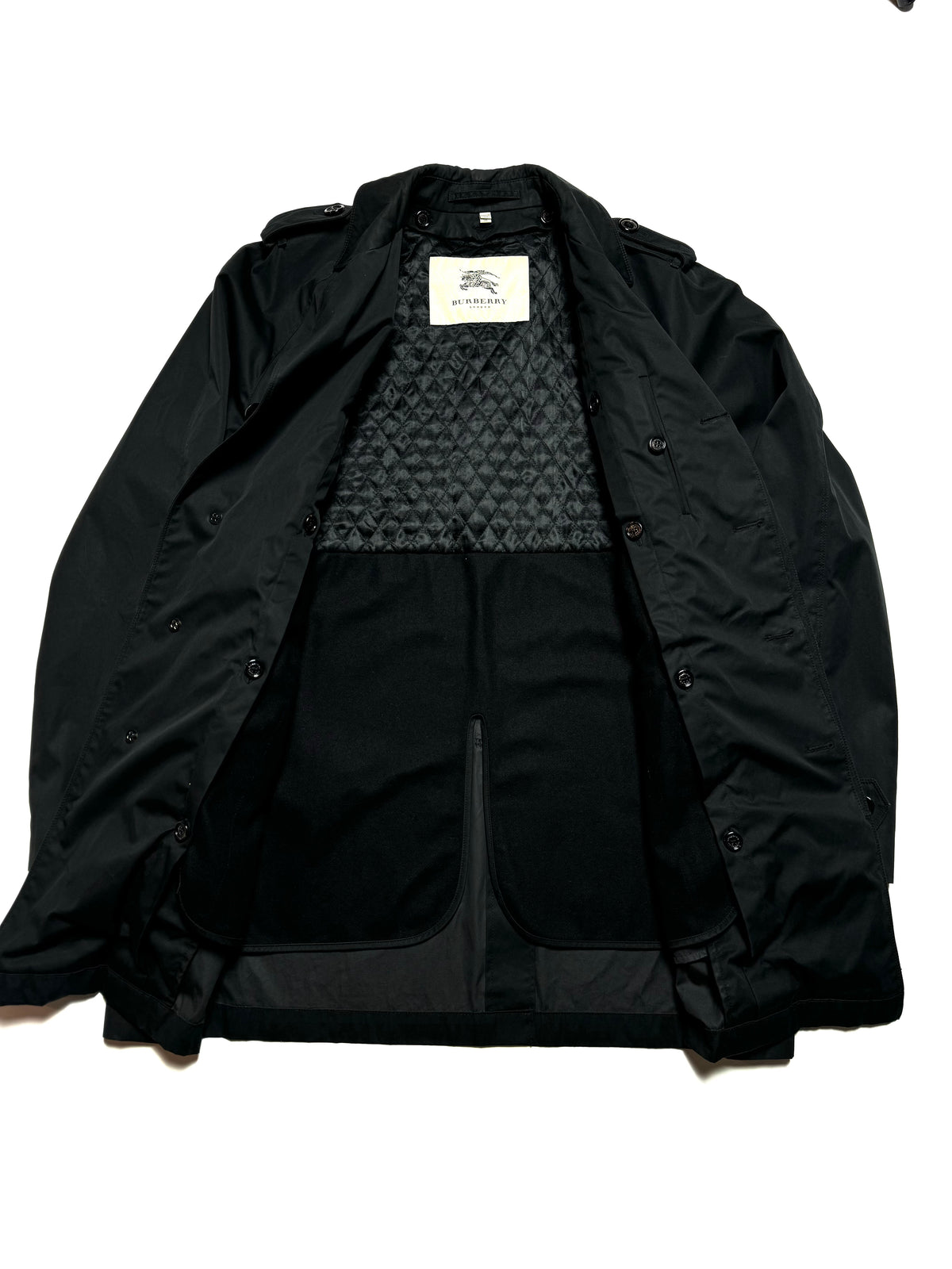 Burberry Trench Coat Black Detachable Vest