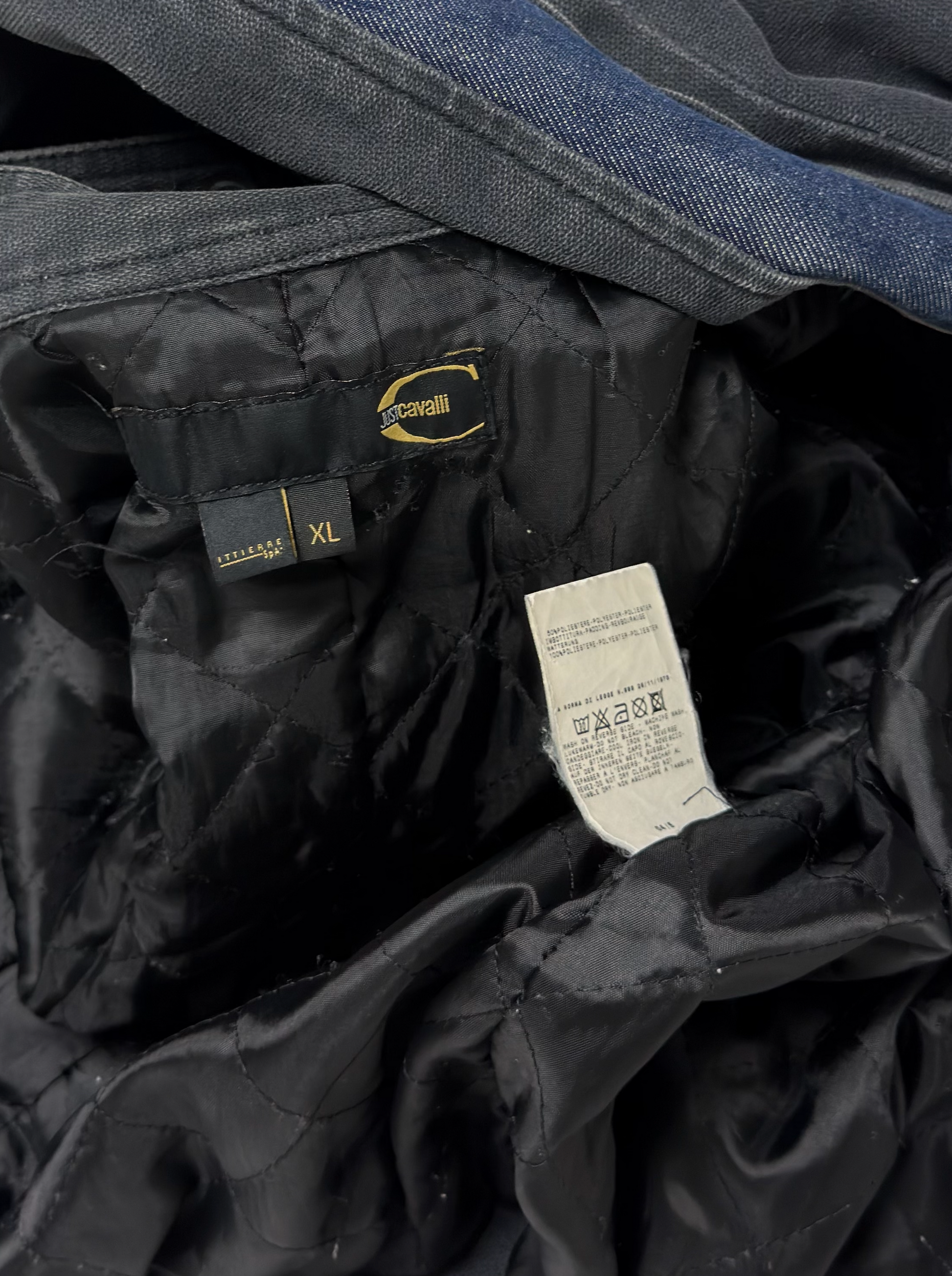 Just Cavalli Vintage Canvas Biker Jacket