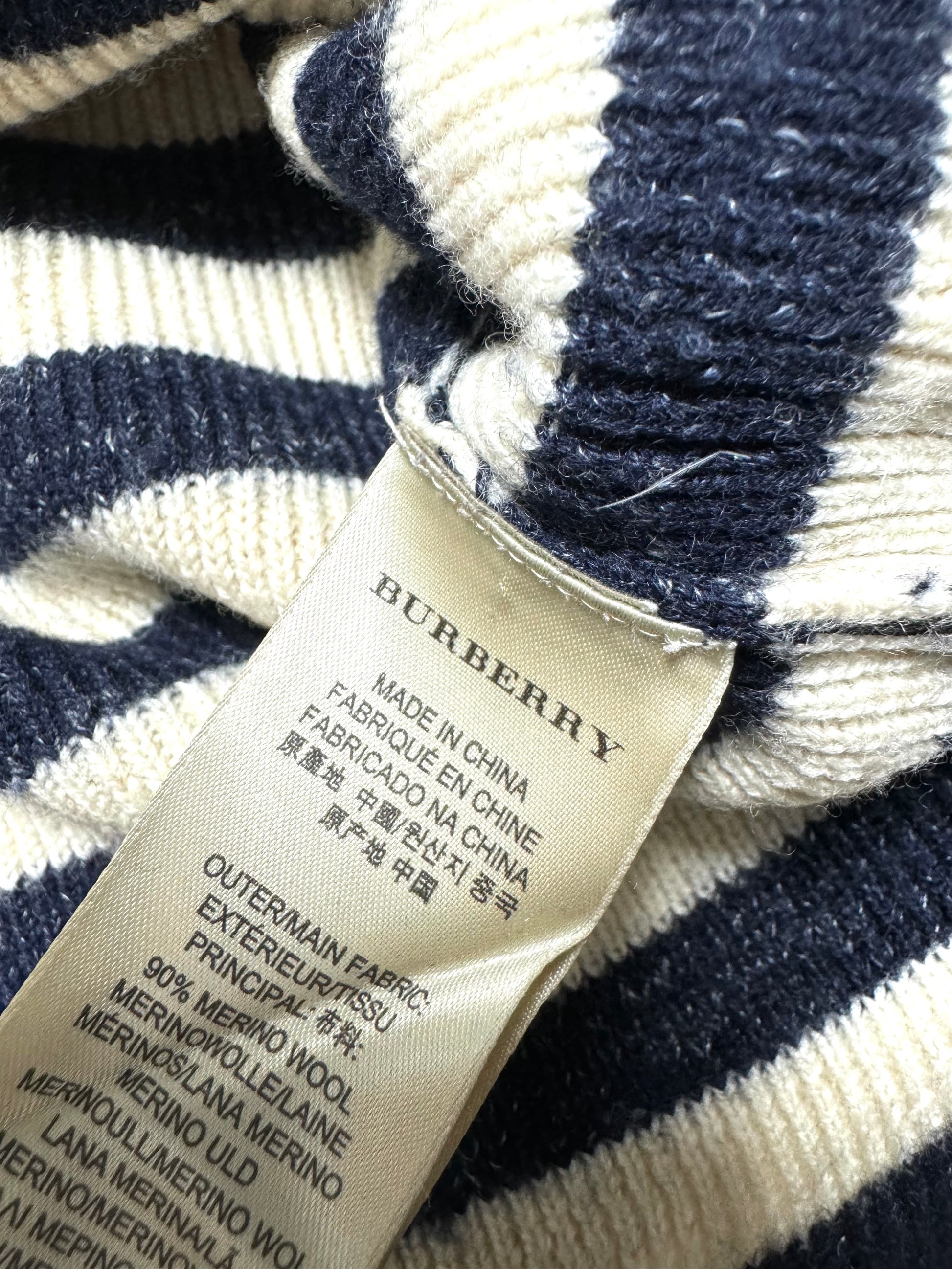 Burberry Brit Navy Sailor Stripe Knitwear