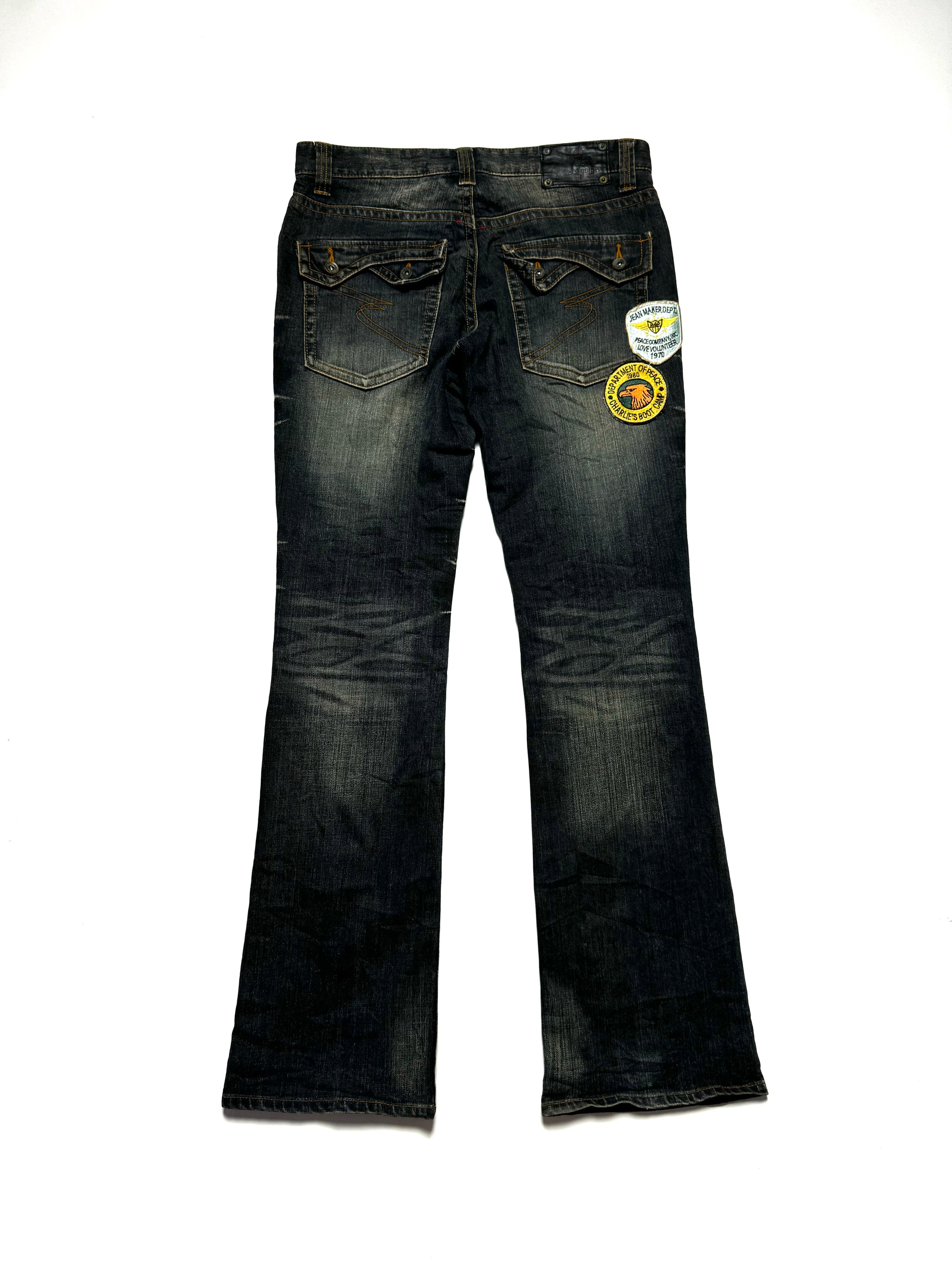Semantic Design Acid Washed Patch Jean 2000s