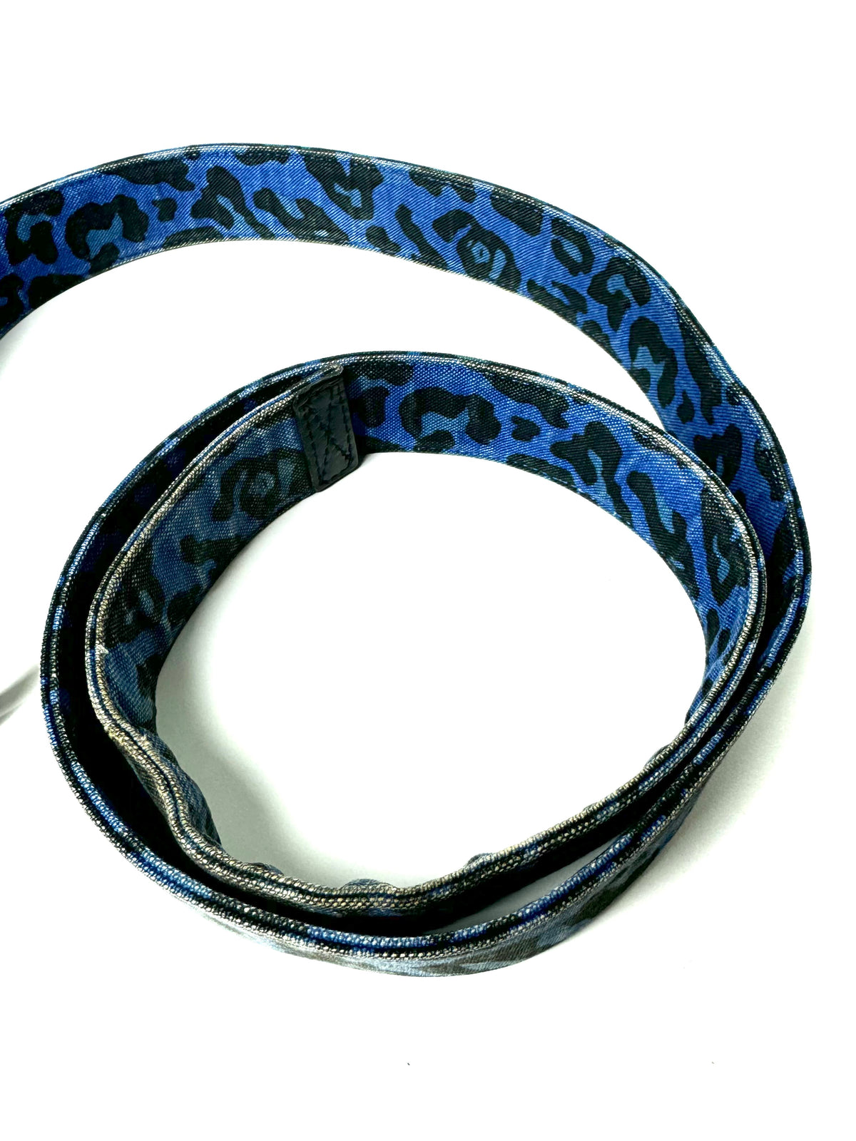 BAPE Blue Leopard Canvas Belt