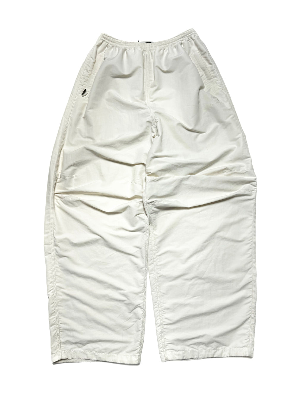 Balenciaga Unifit Sporty B Logo Track White Nylon Pant