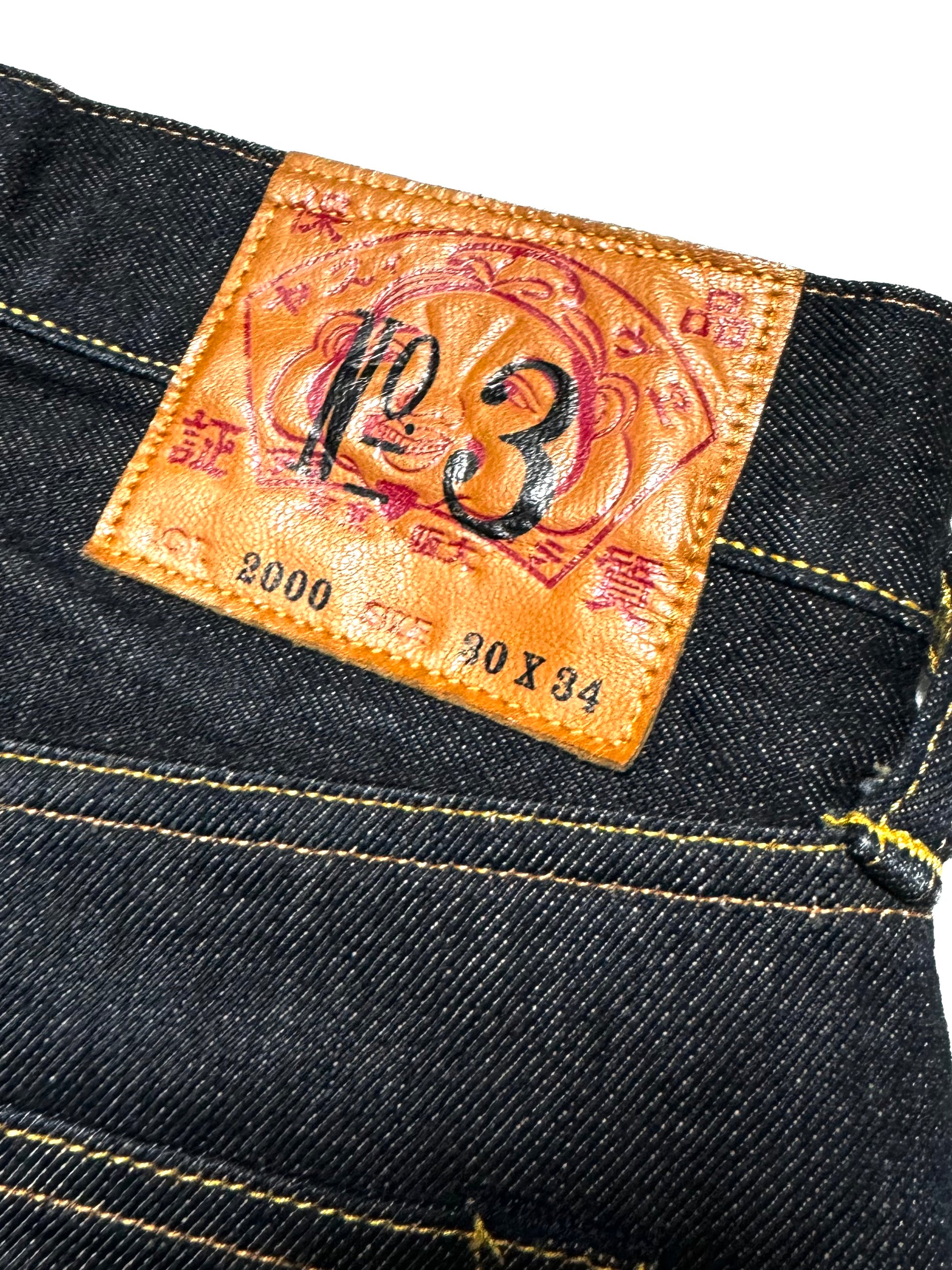 Evisu No.3 Yellow Daicock Raw Denim Jean