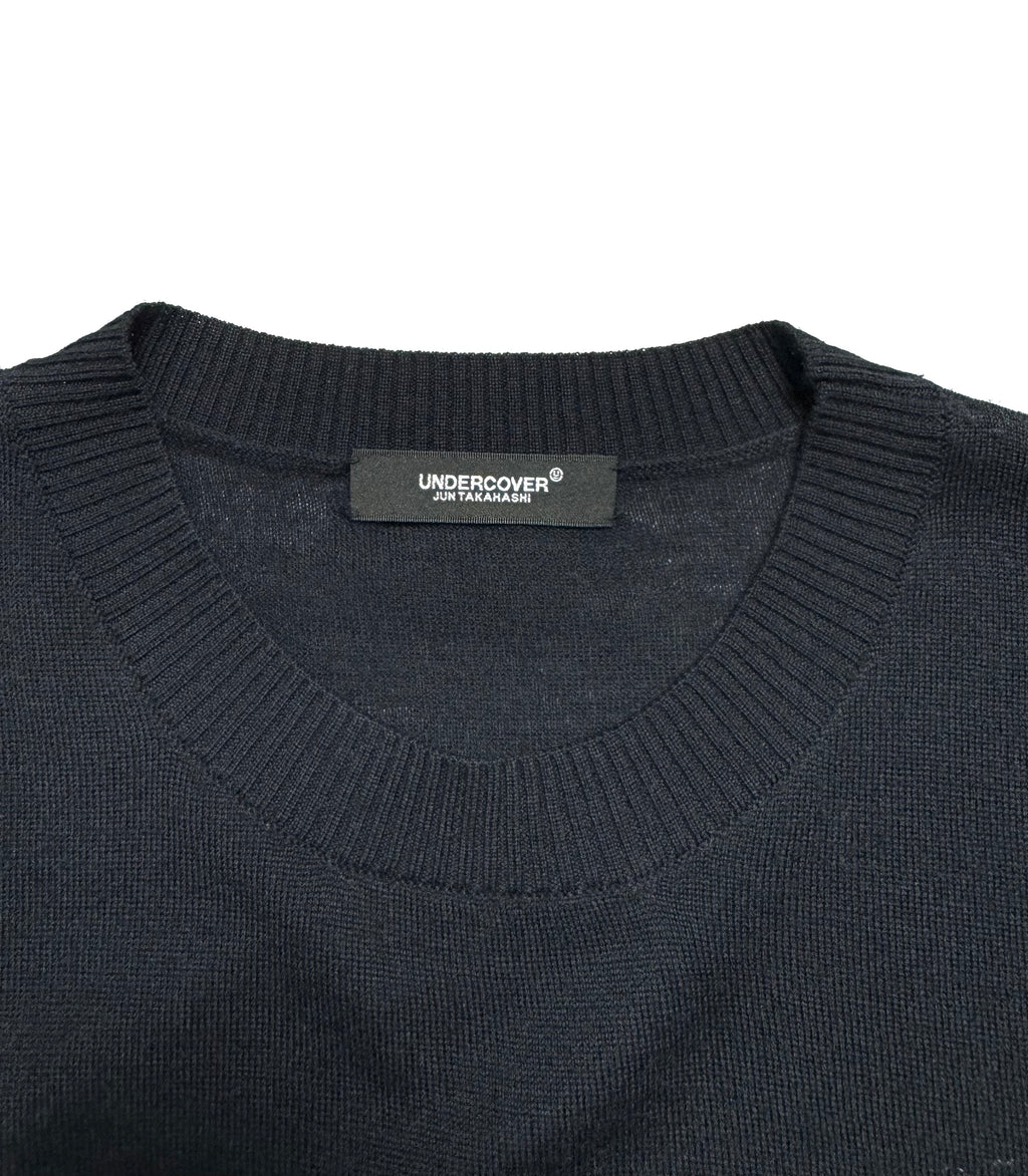 Undercover Asymmetric Black Pull Over Knit Dress