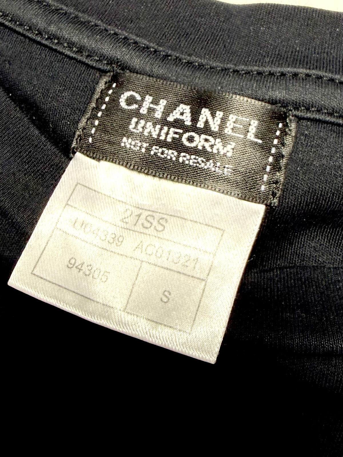 Chanel Uniform Black Tee 21S