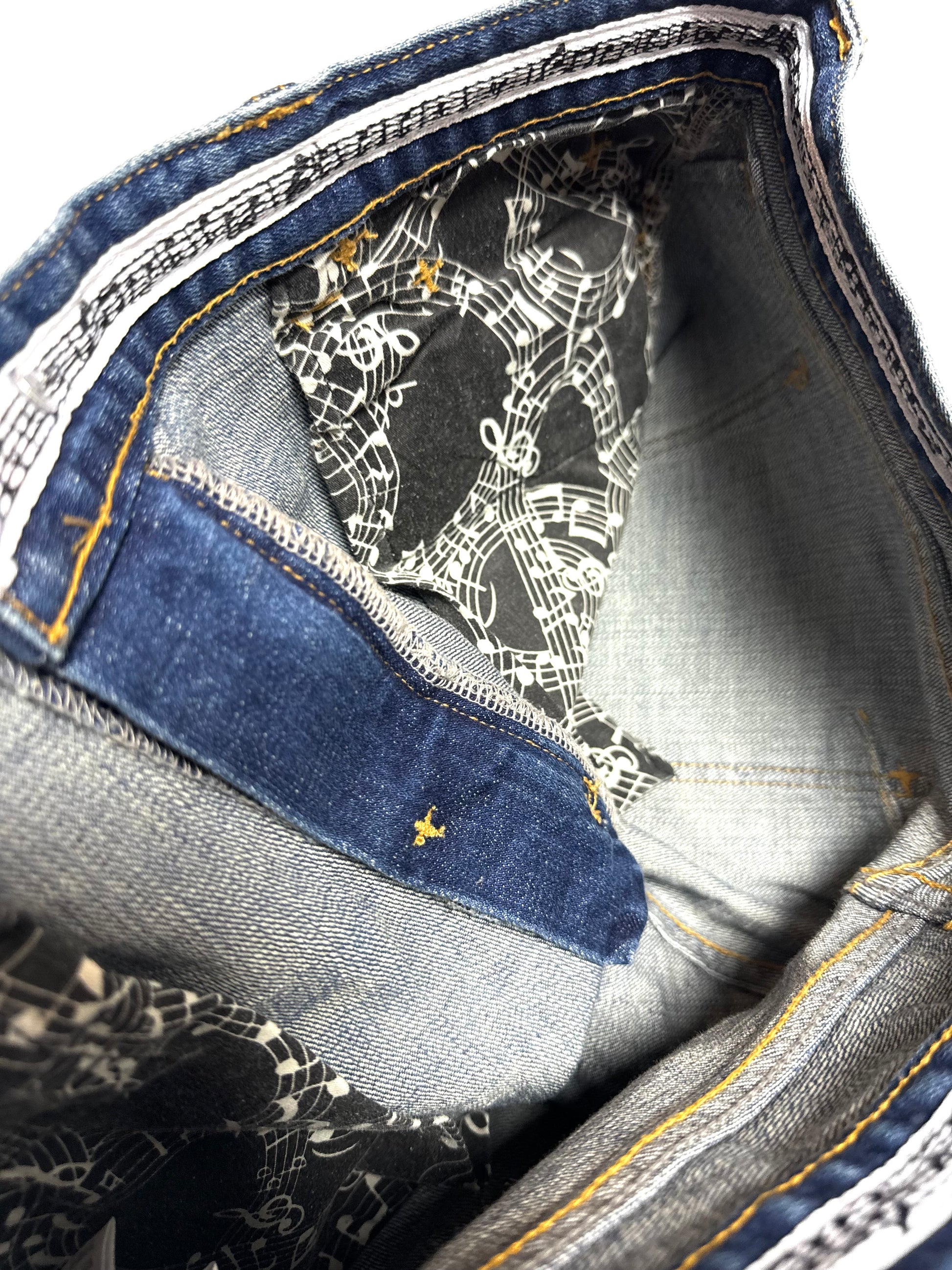 Number Nine Painted Dark Washed Distressed Jean