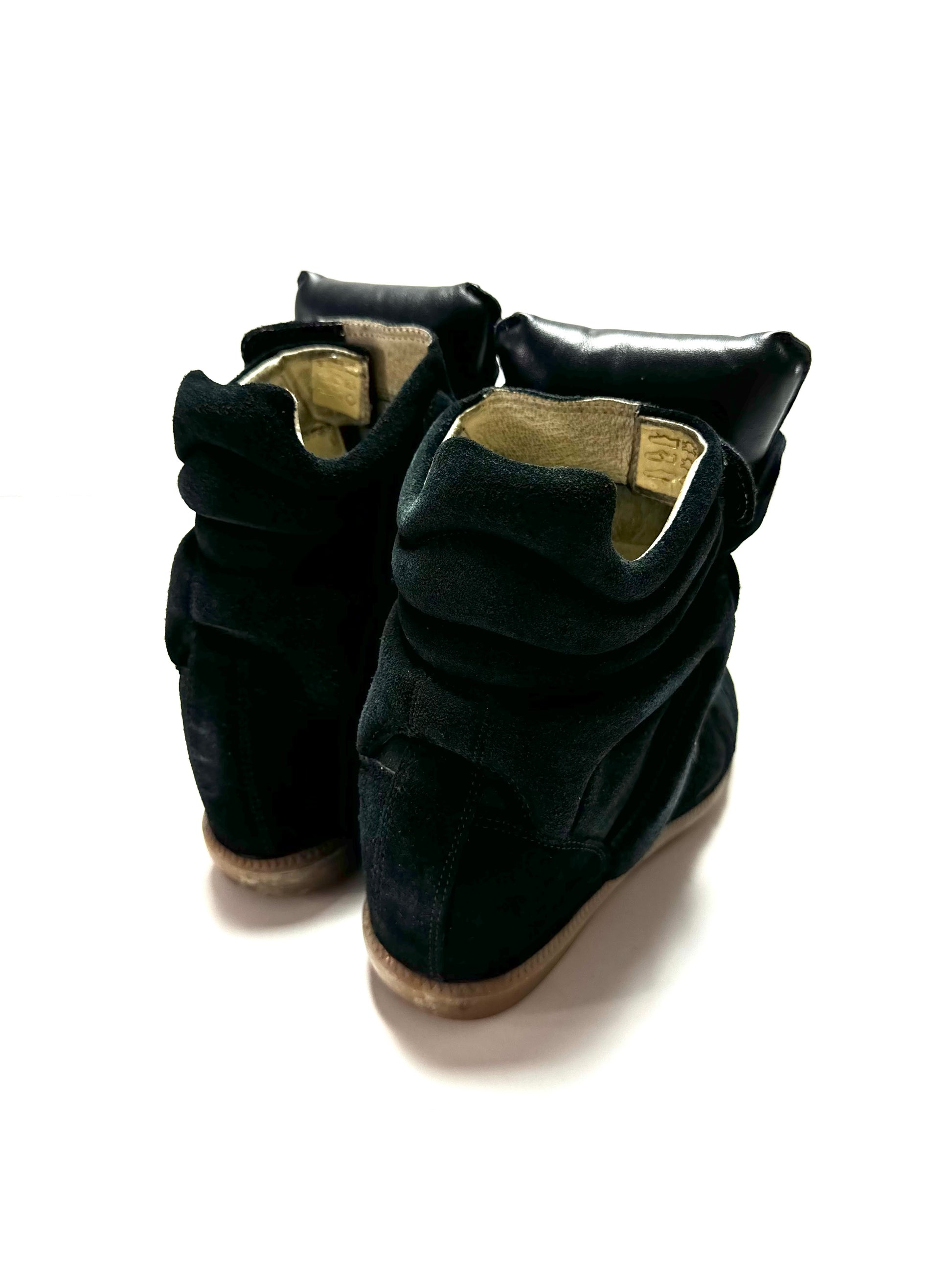Isabel Marant Bekett Wedge Black Suede Sneaker