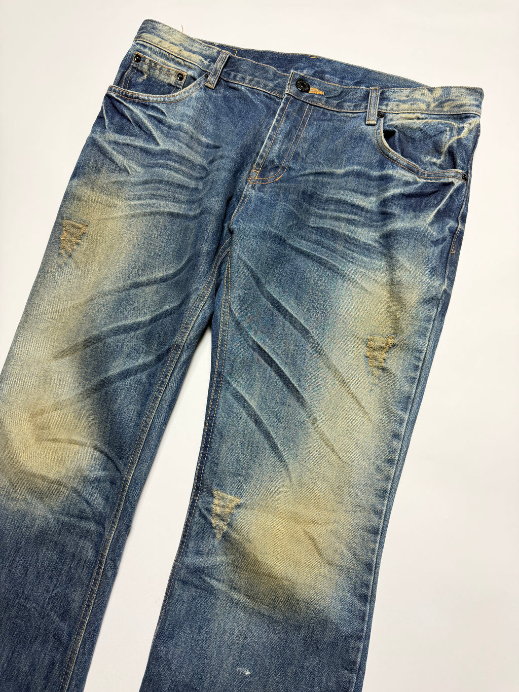 Number (n)ine Mug Washed Flared Denim Jean