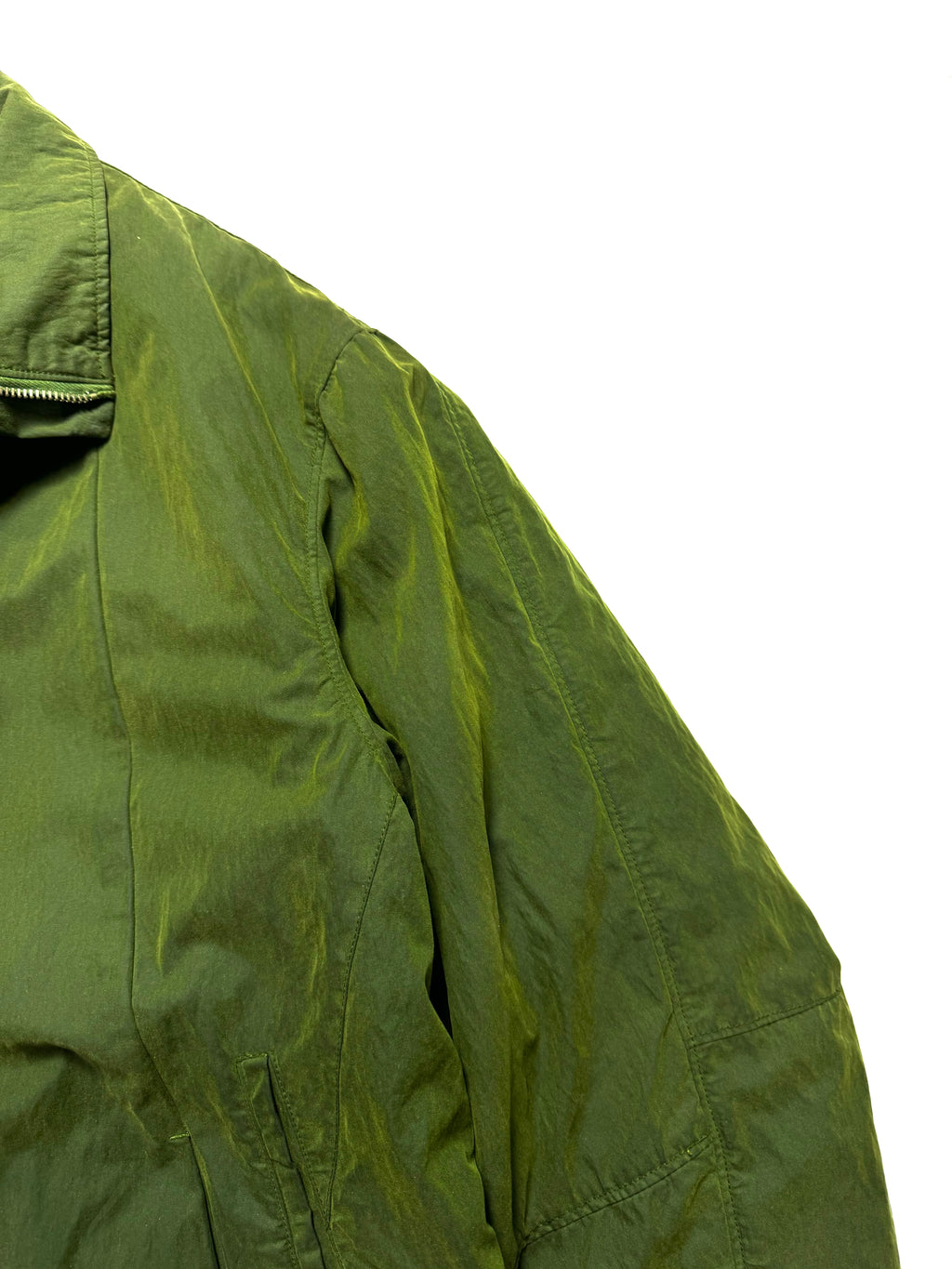C.P. Company Army Green Insulted Layer Wax Puff Jacket