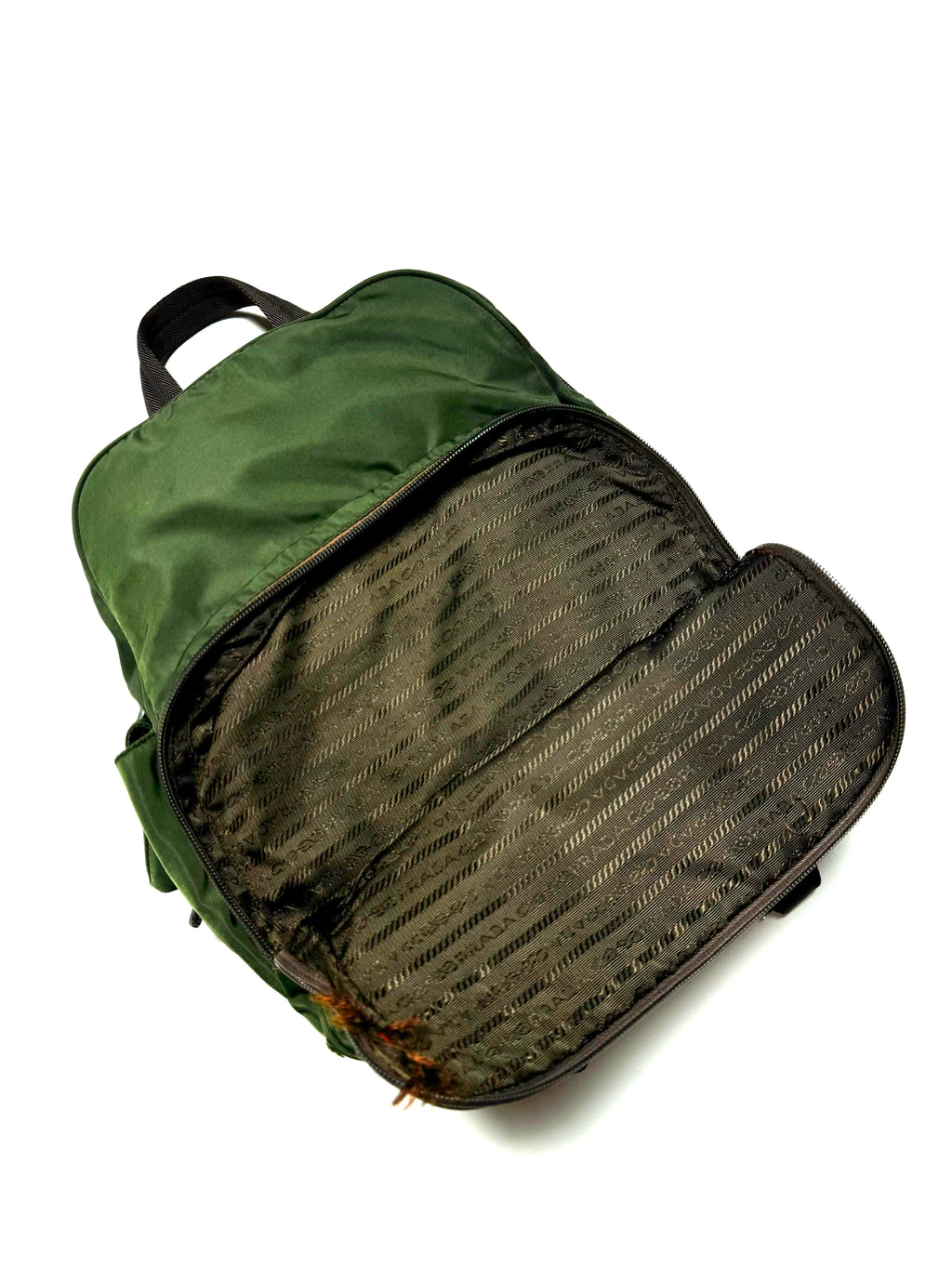 Prada Army Green Backpack