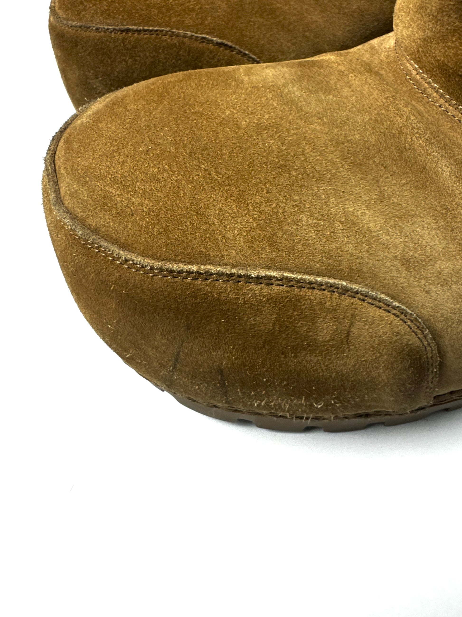 Balenciaga Brown Alaska Faux Shearling-Lined Suede Boots