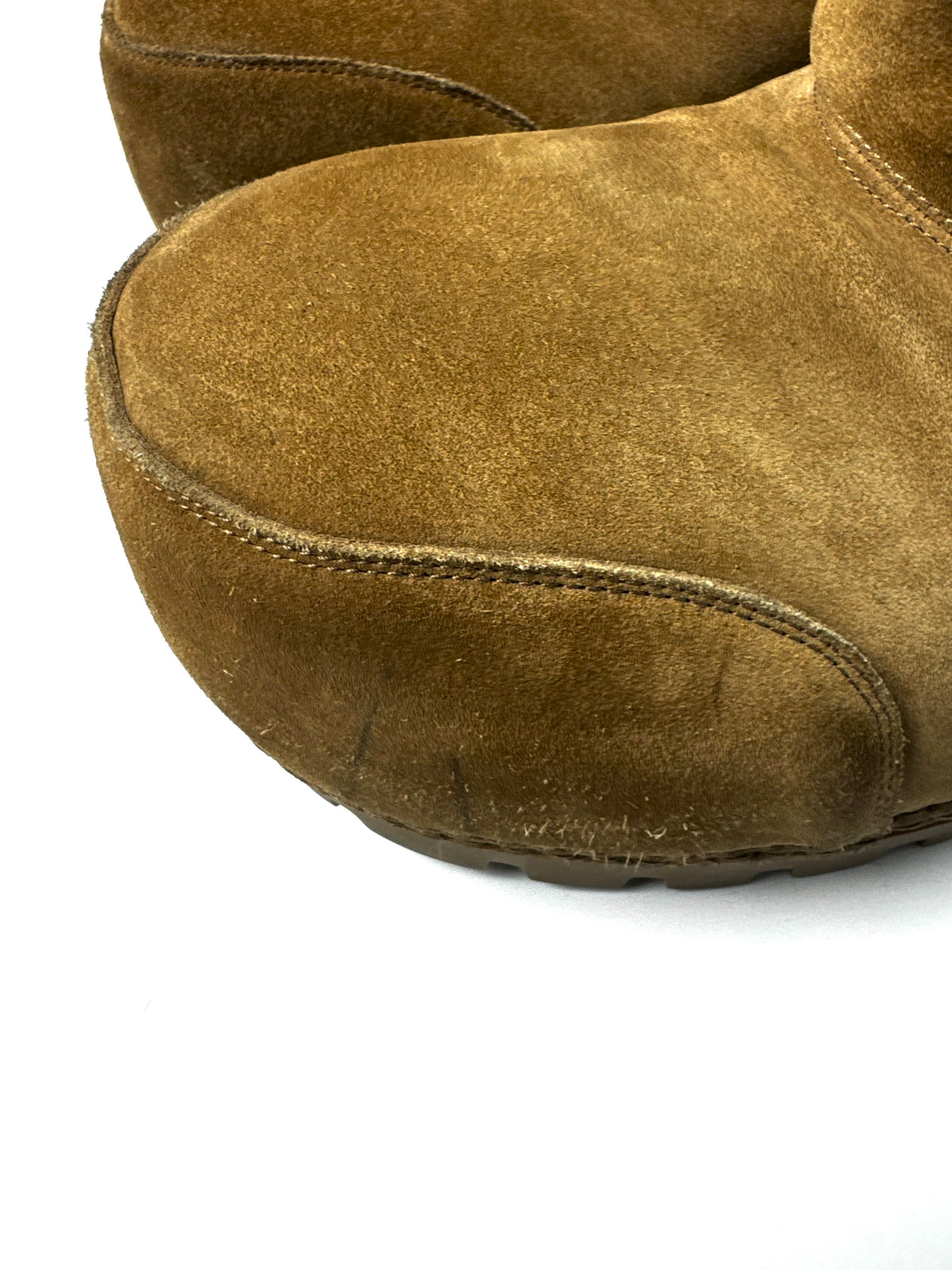 Balenciaga Brown Alaska Faux Shearling-Lined Suede Boots