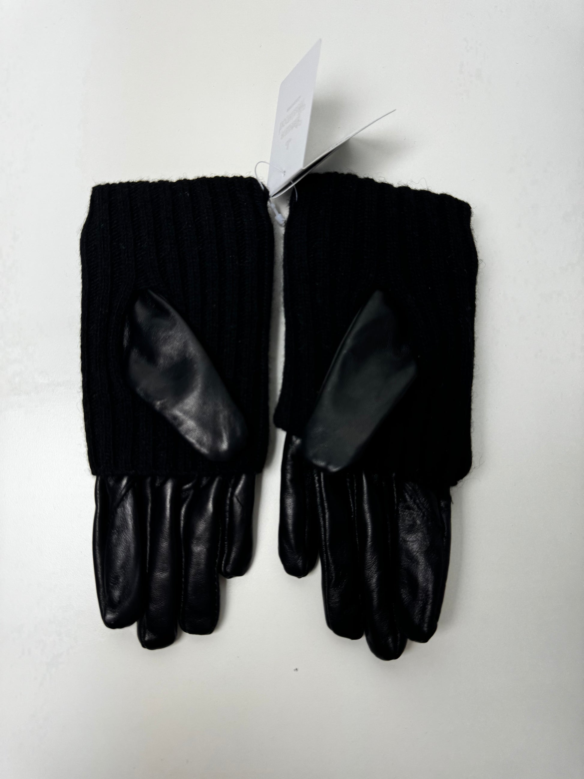 Vivienne Westwood Black Leather Wool Touch Fingertip Glove