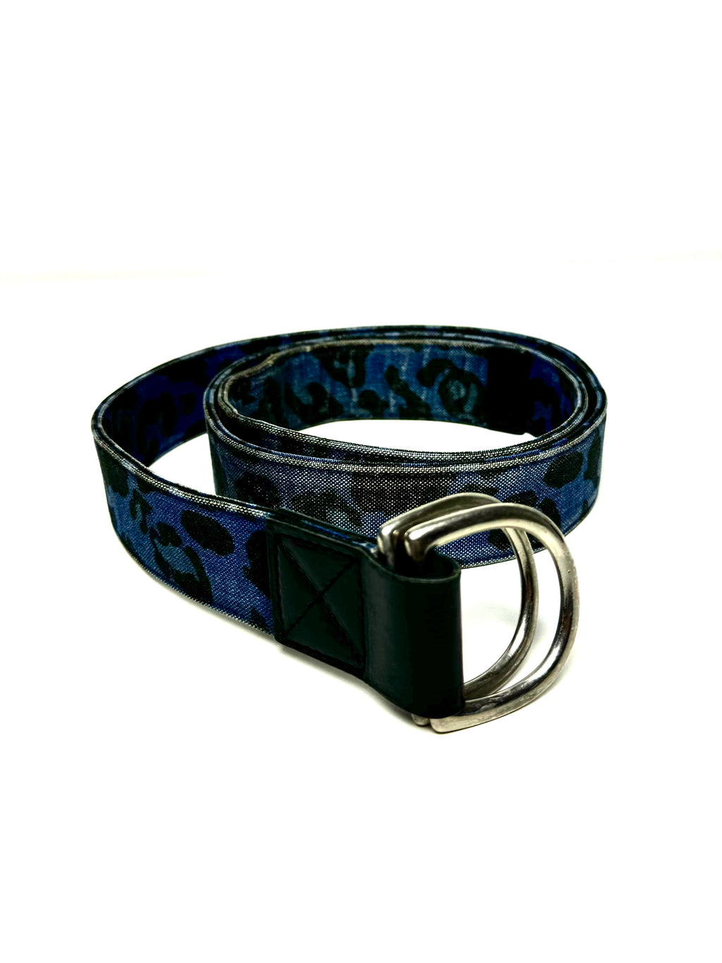 BAPE Blue Leopard Canvas Belt