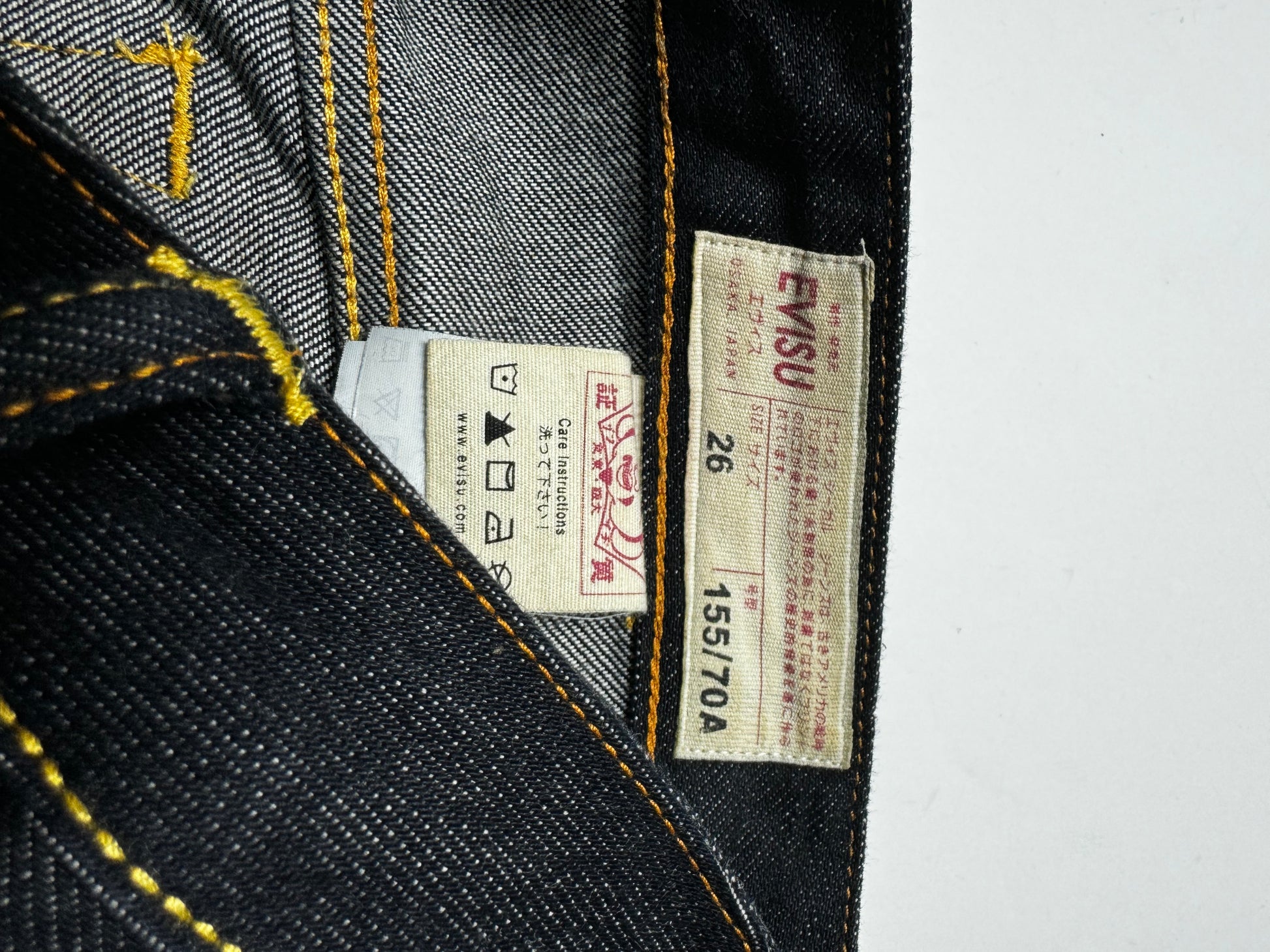 Evisu Remake Sakura Dragon White Brushed Daicock Denim Jean