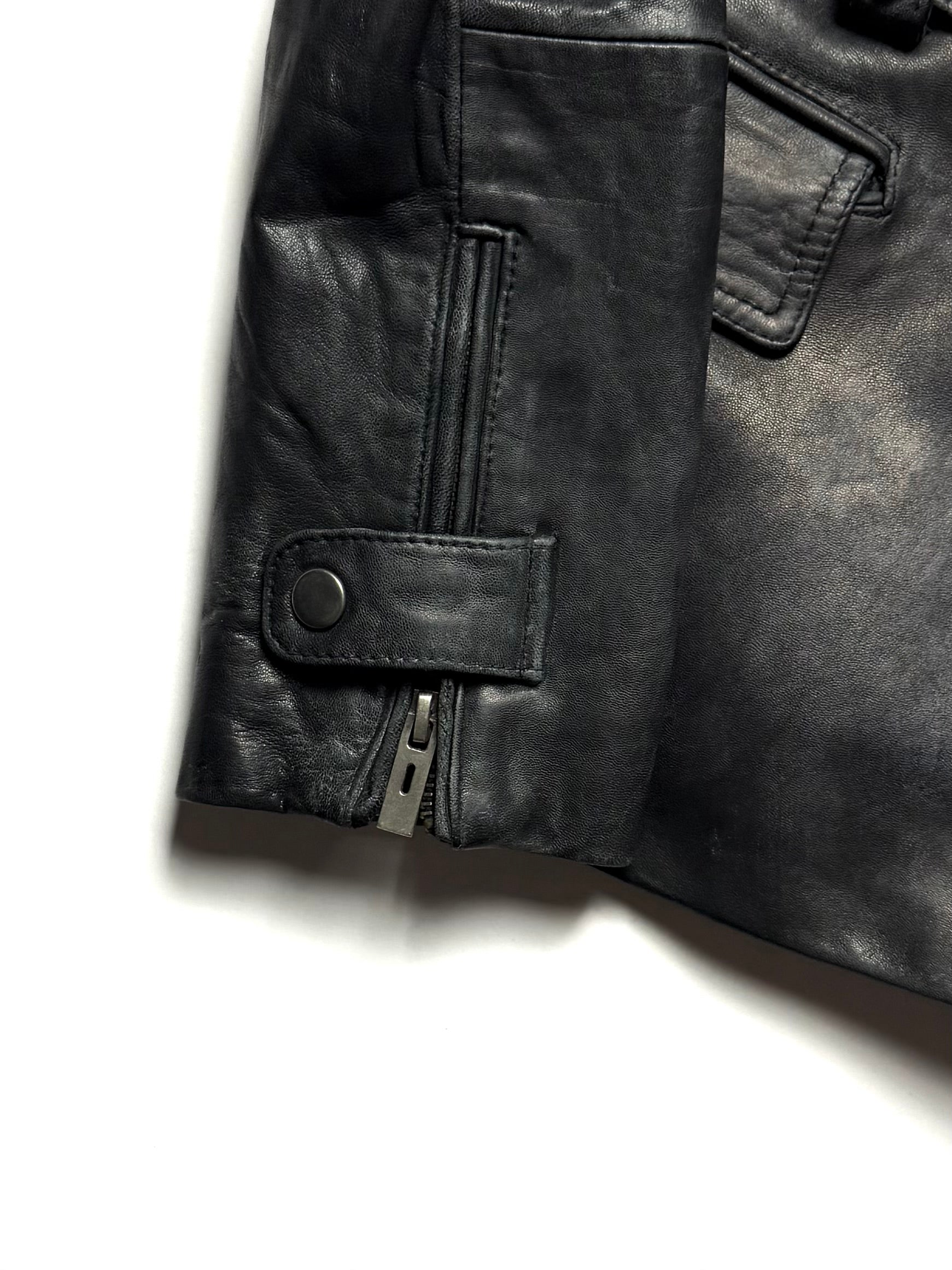 BALMAIN Leather Biker Coat