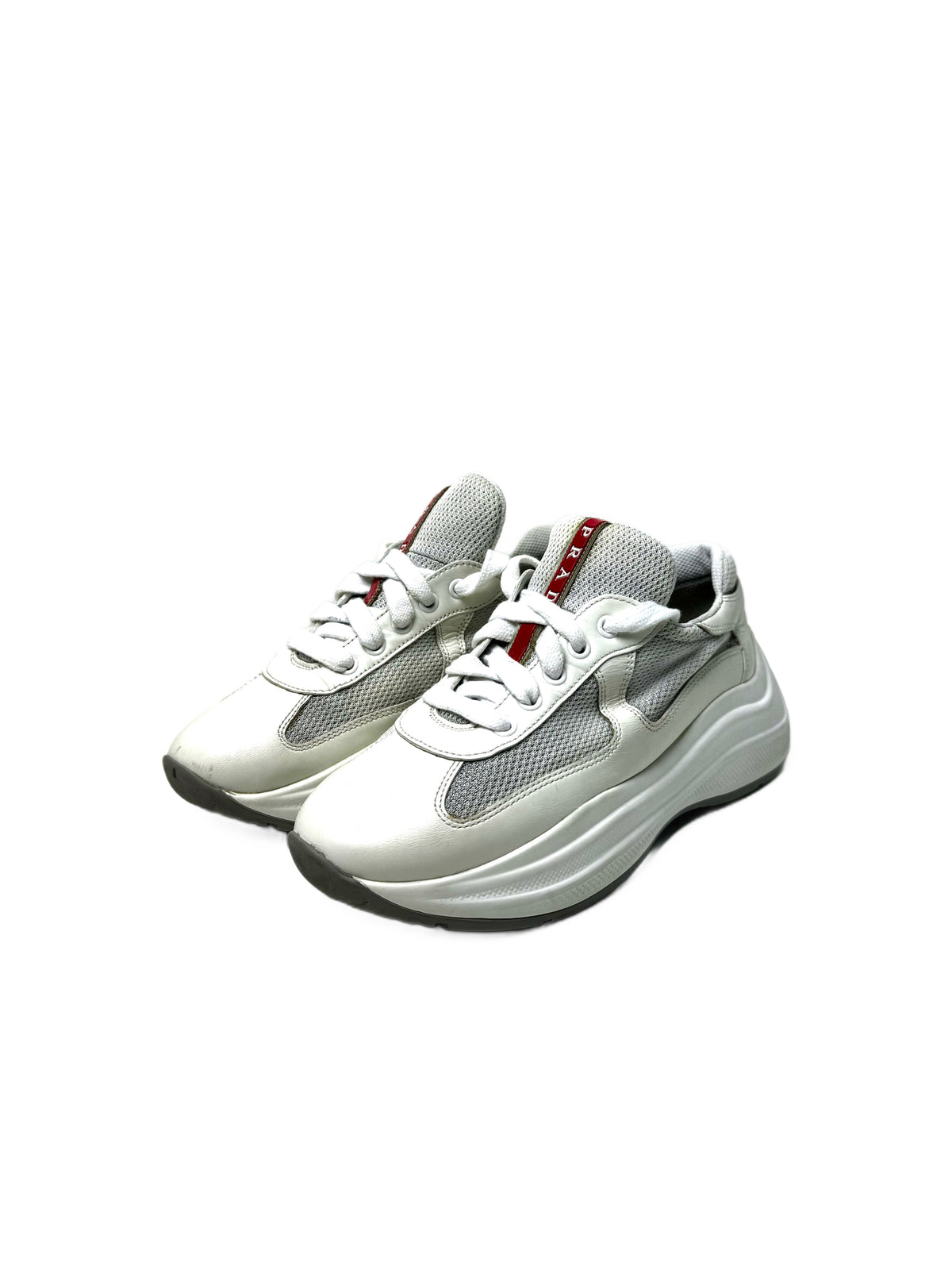 Prada White  Amercia’s Cup Platform Shoes